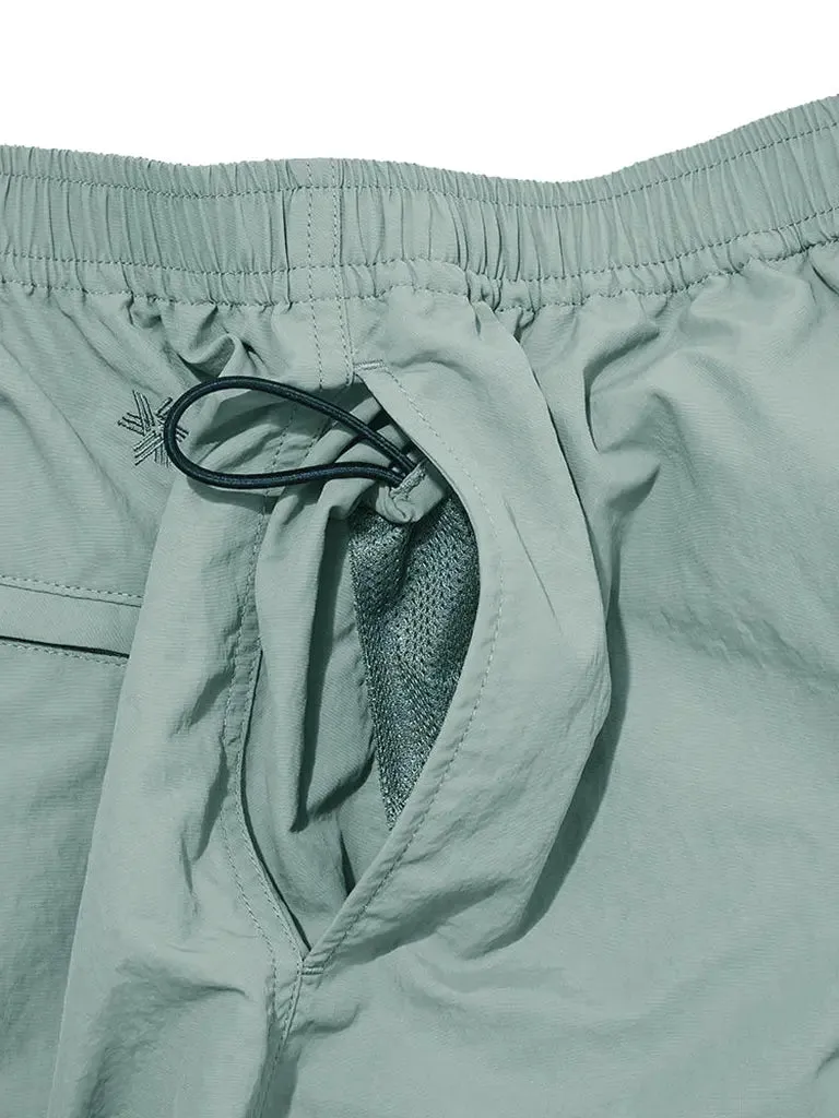 Active Nylon 5" Shorts- Aqua Grey
