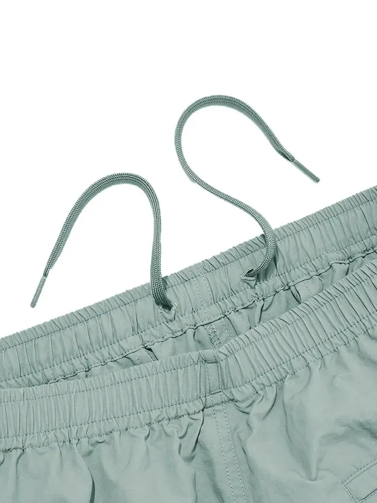 Active Nylon 5" Shorts- Aqua Grey