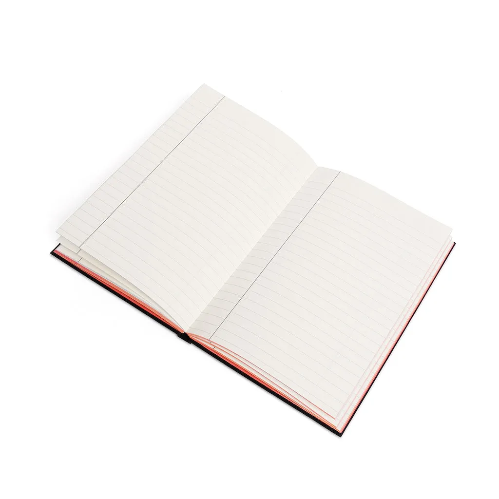 Affirmation Feminist Pro Choice Color Contrast Notebook & Journal - I Am Beautiful (White with pink)