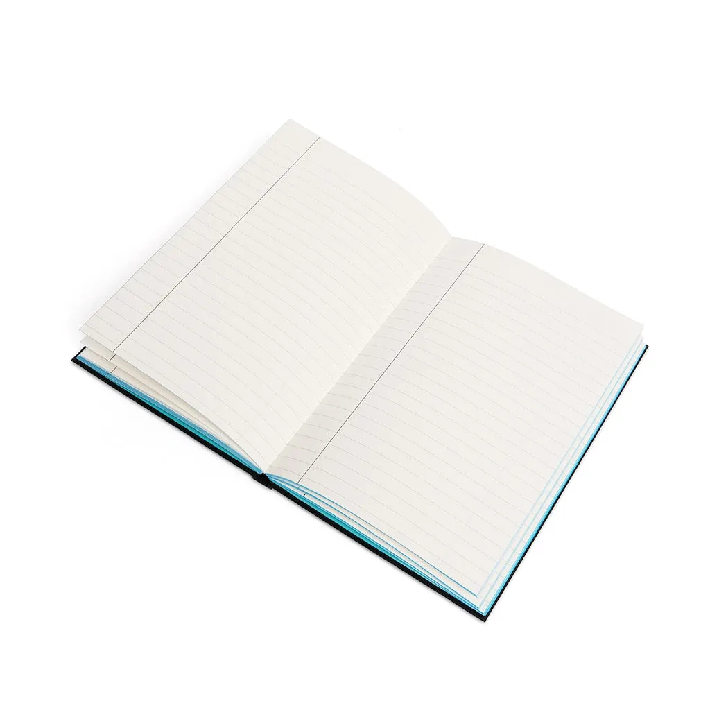Affirmation Feminist Pro Choice Color Contrast Notebook & Journal - I Am Beautiful (White with pink)