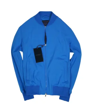 Barba Napoli - Blue Tailored Sports  Bomber Jacket 50