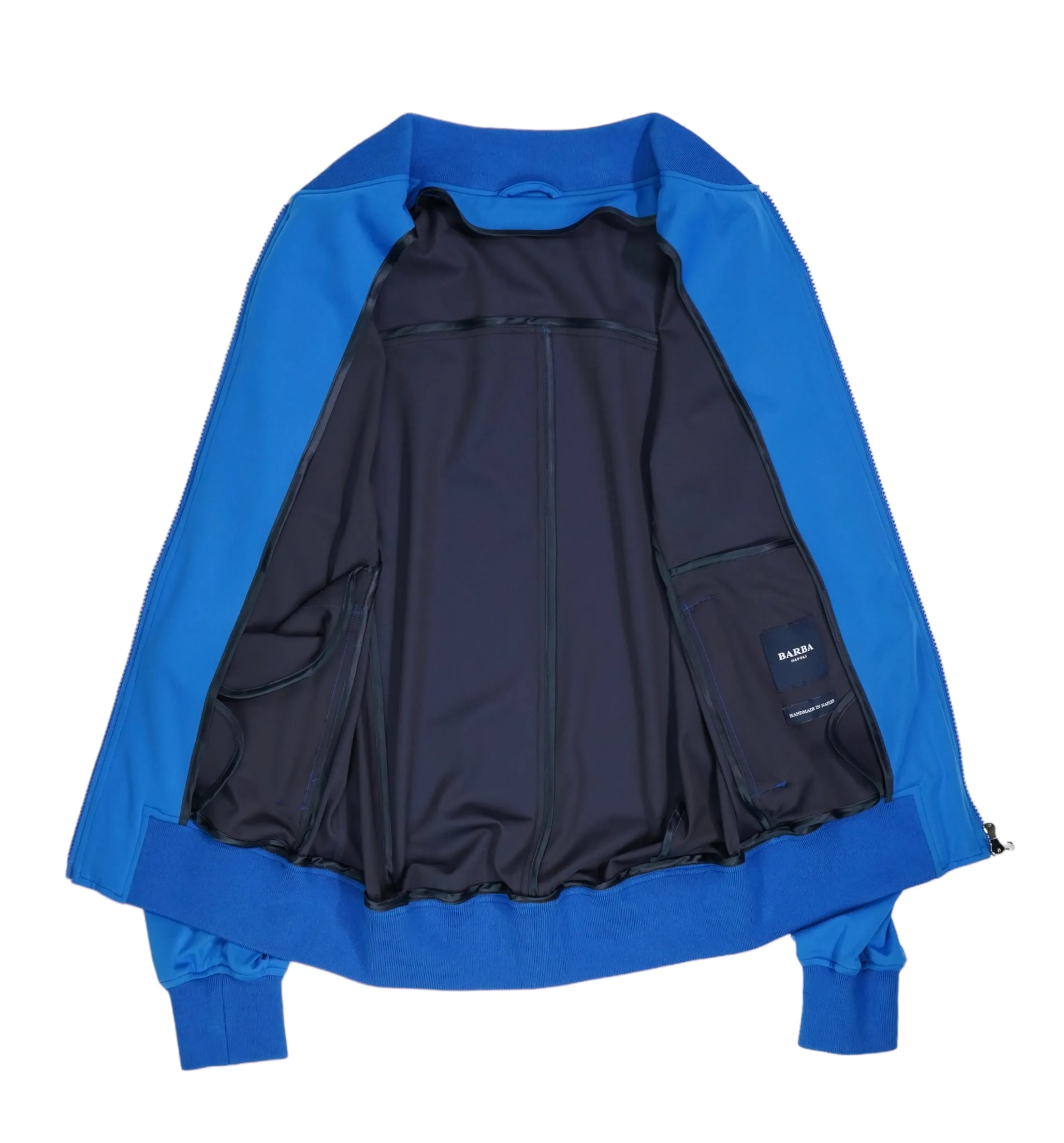 Barba Napoli - Blue Tailored Sports  Bomber Jacket 50