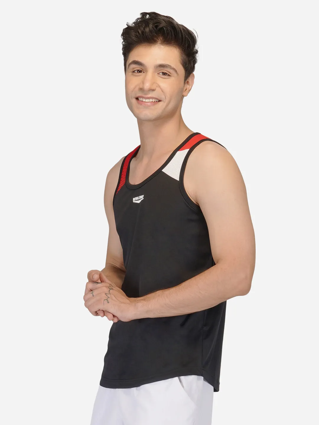 Black & Red Designer Vest RWM4030