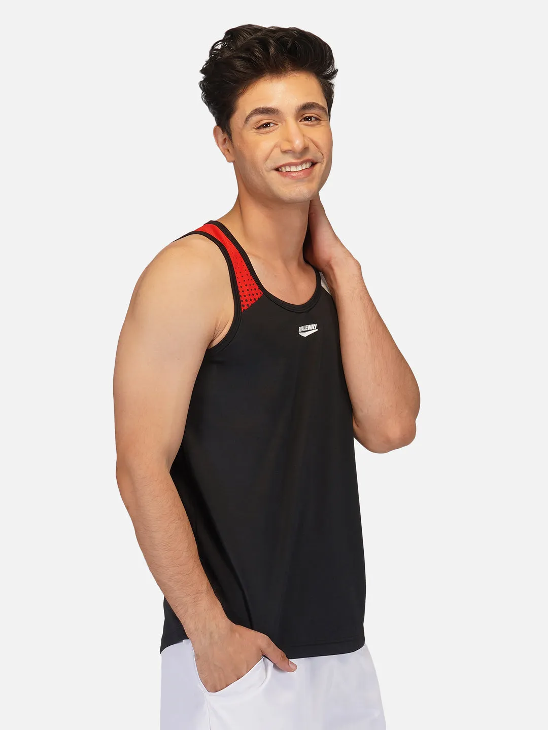 Black & Red Designer Vest RWM4030
