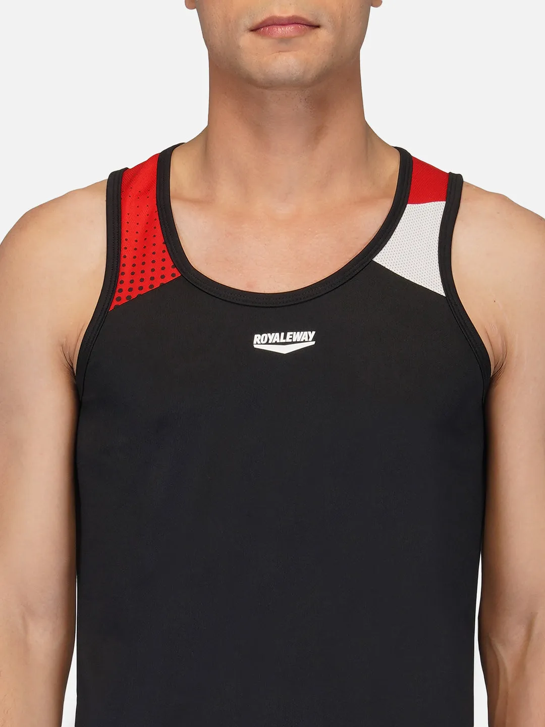 Black & Red Designer Vest RWM4030