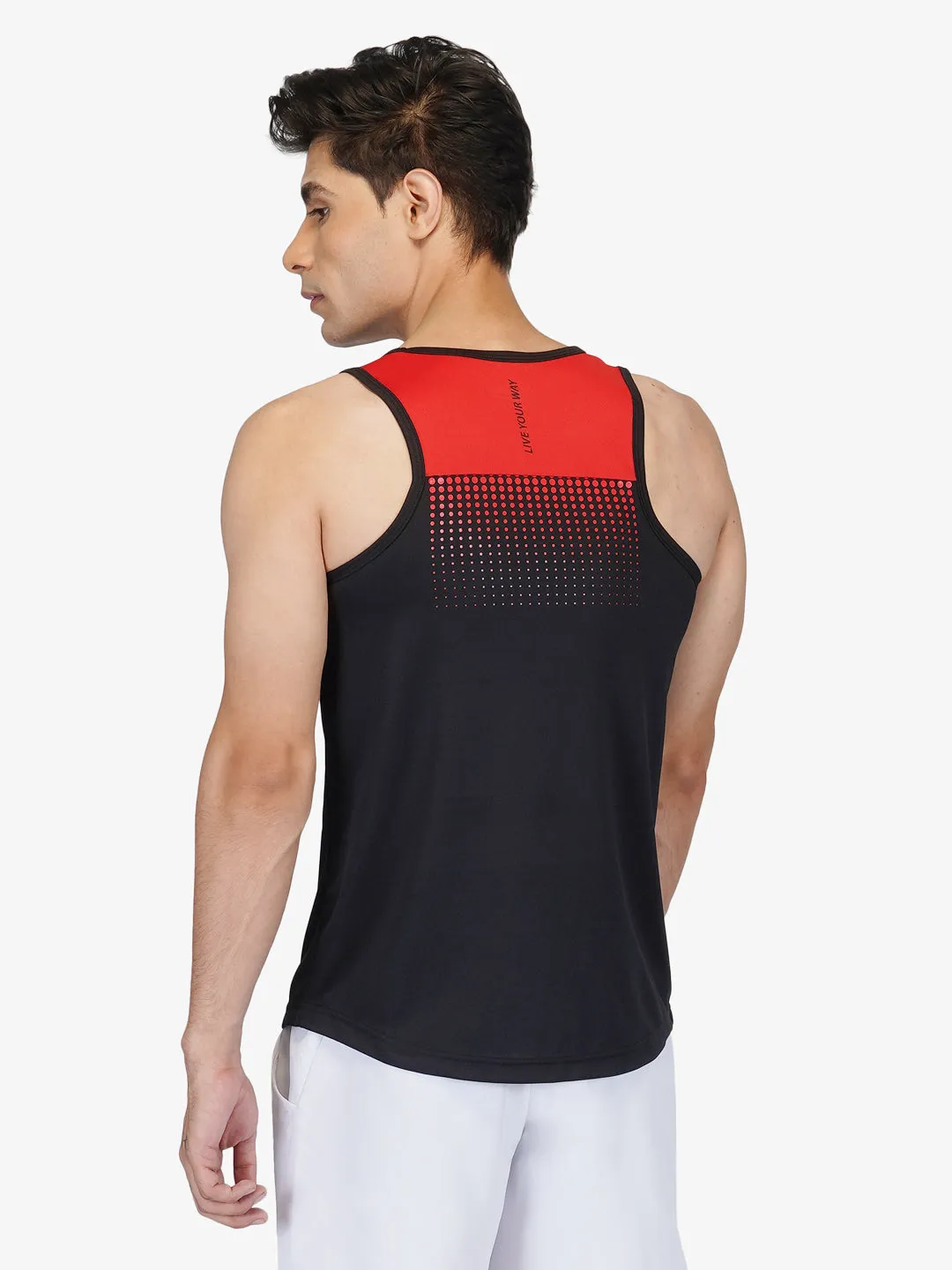 Black & Red Designer Vest RWM4030