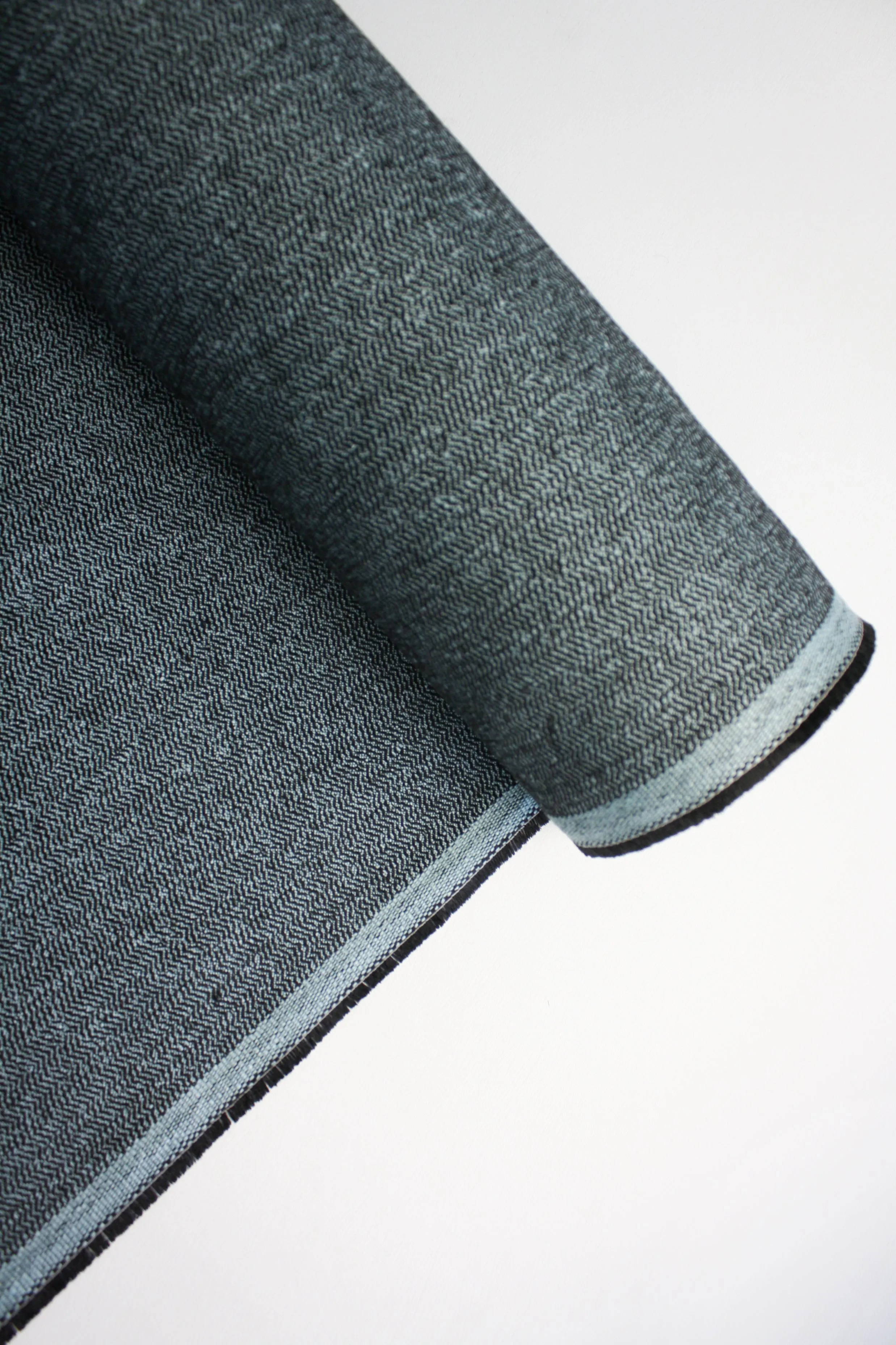 Brittany - Italian Herringbone Linen Jacquard | Bay