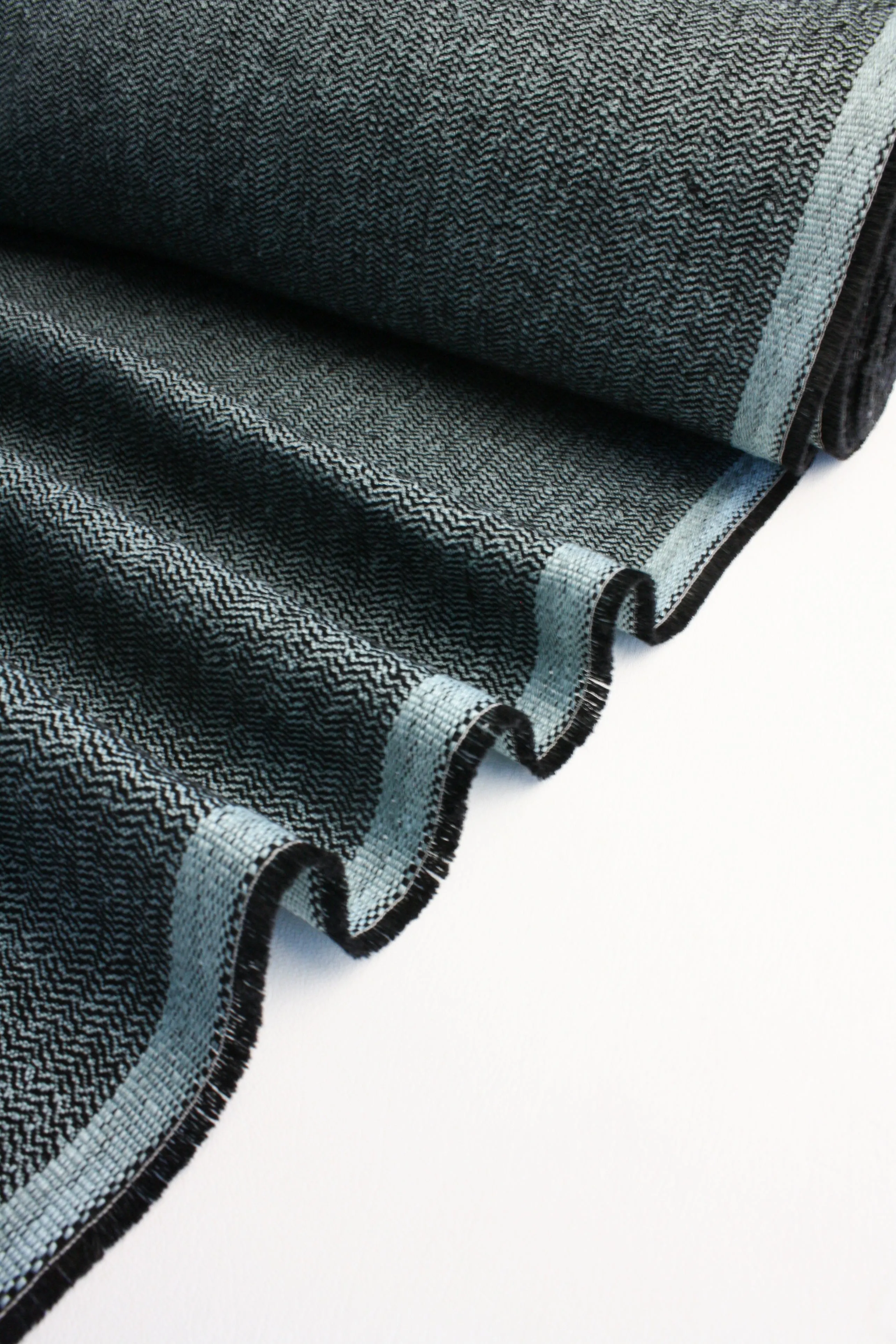 Brittany - Italian Herringbone Linen Jacquard | Bay