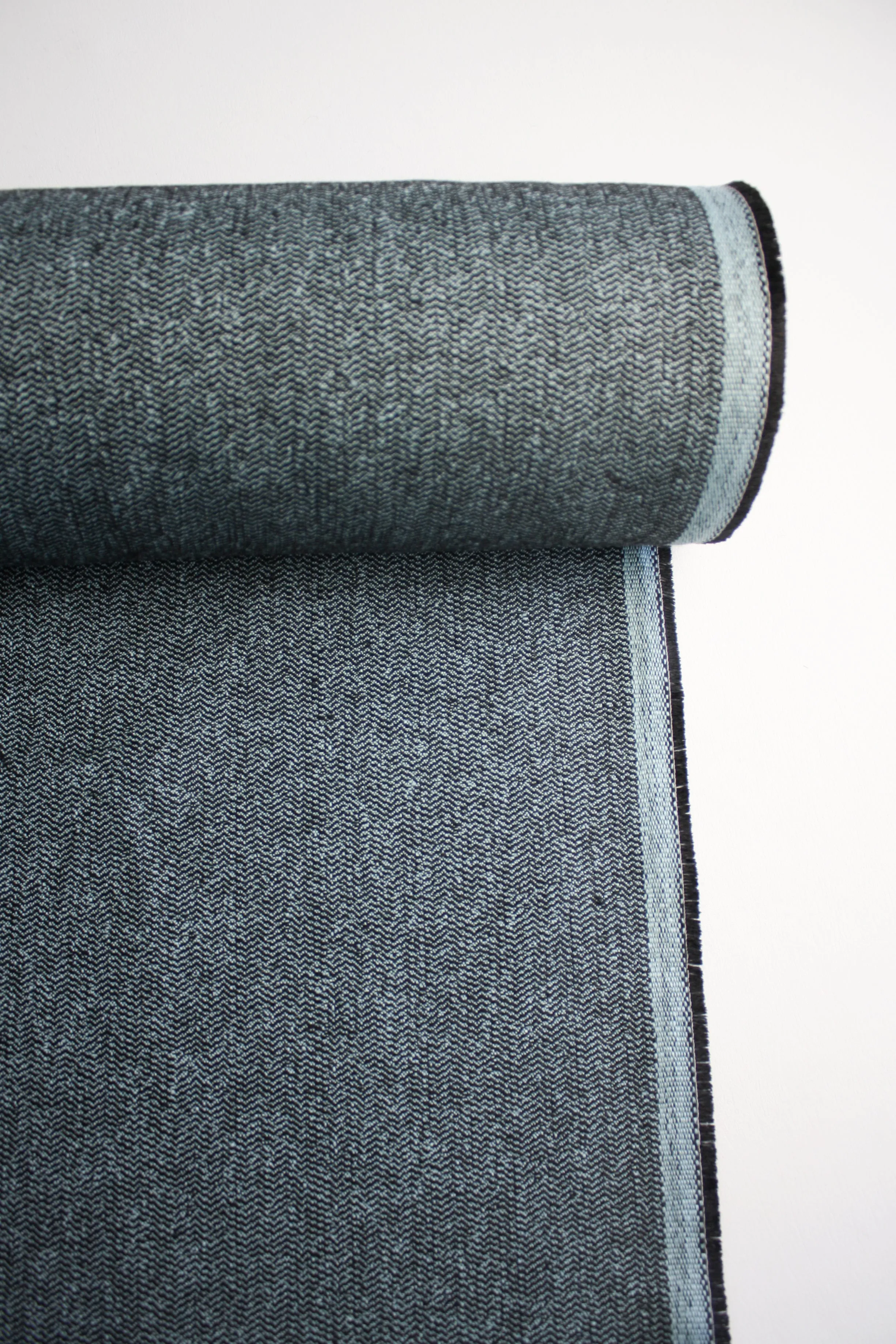 Brittany - Italian Herringbone Linen Jacquard | Bay