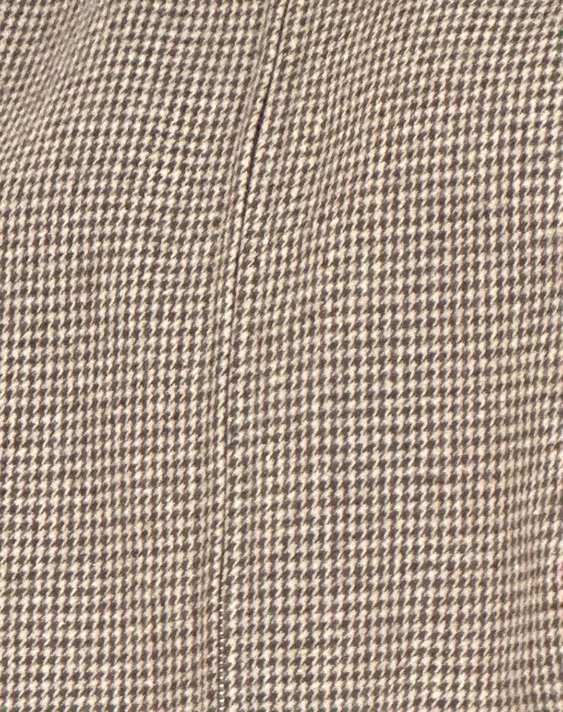 Carlo Cropped Jacket in Check Brown