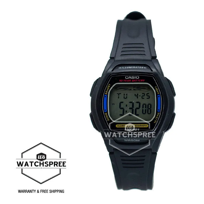 Casio Standard Digital Black Resin Strap Watch LW201-2A