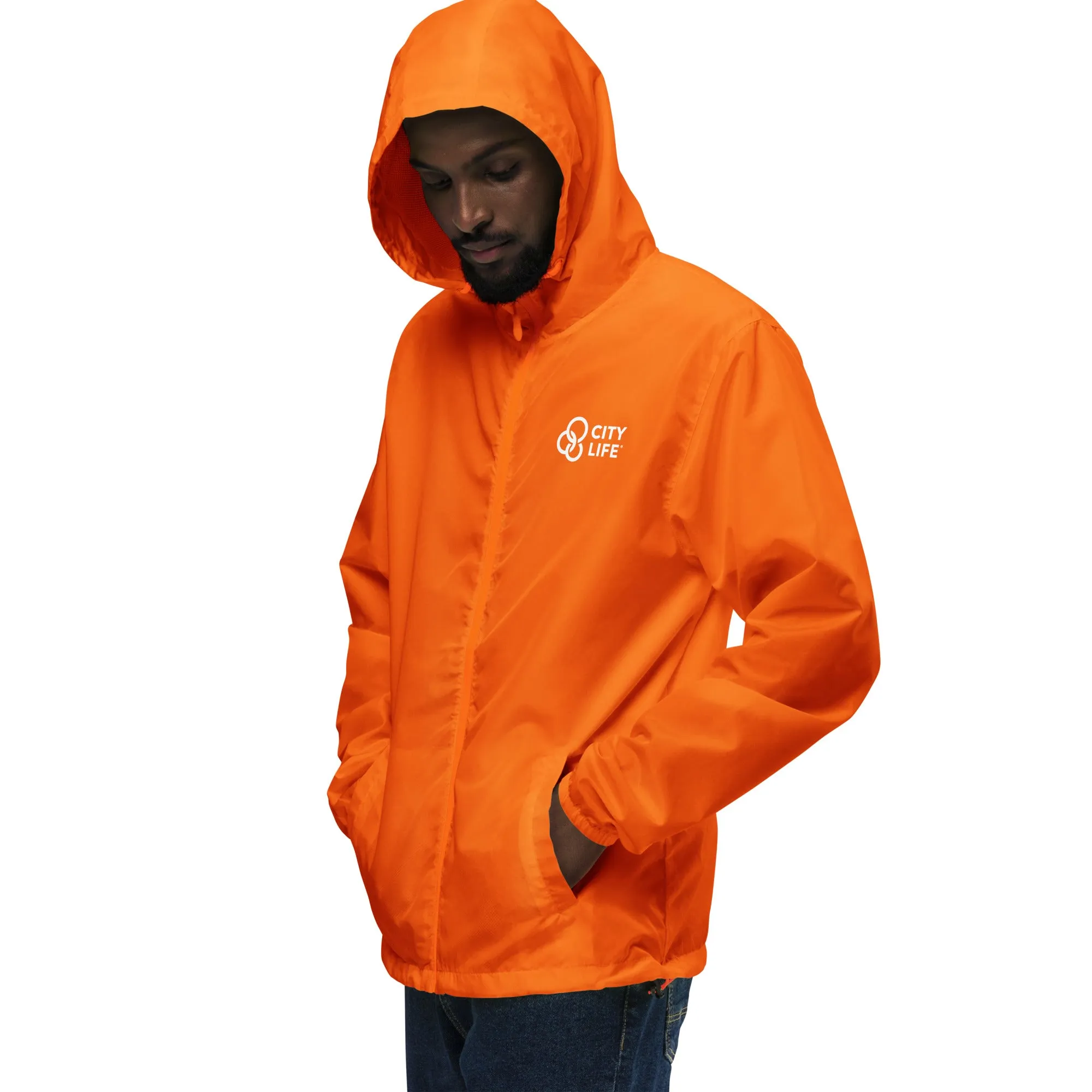 City Life Unisex Lightweight Zip Up Windbreaker