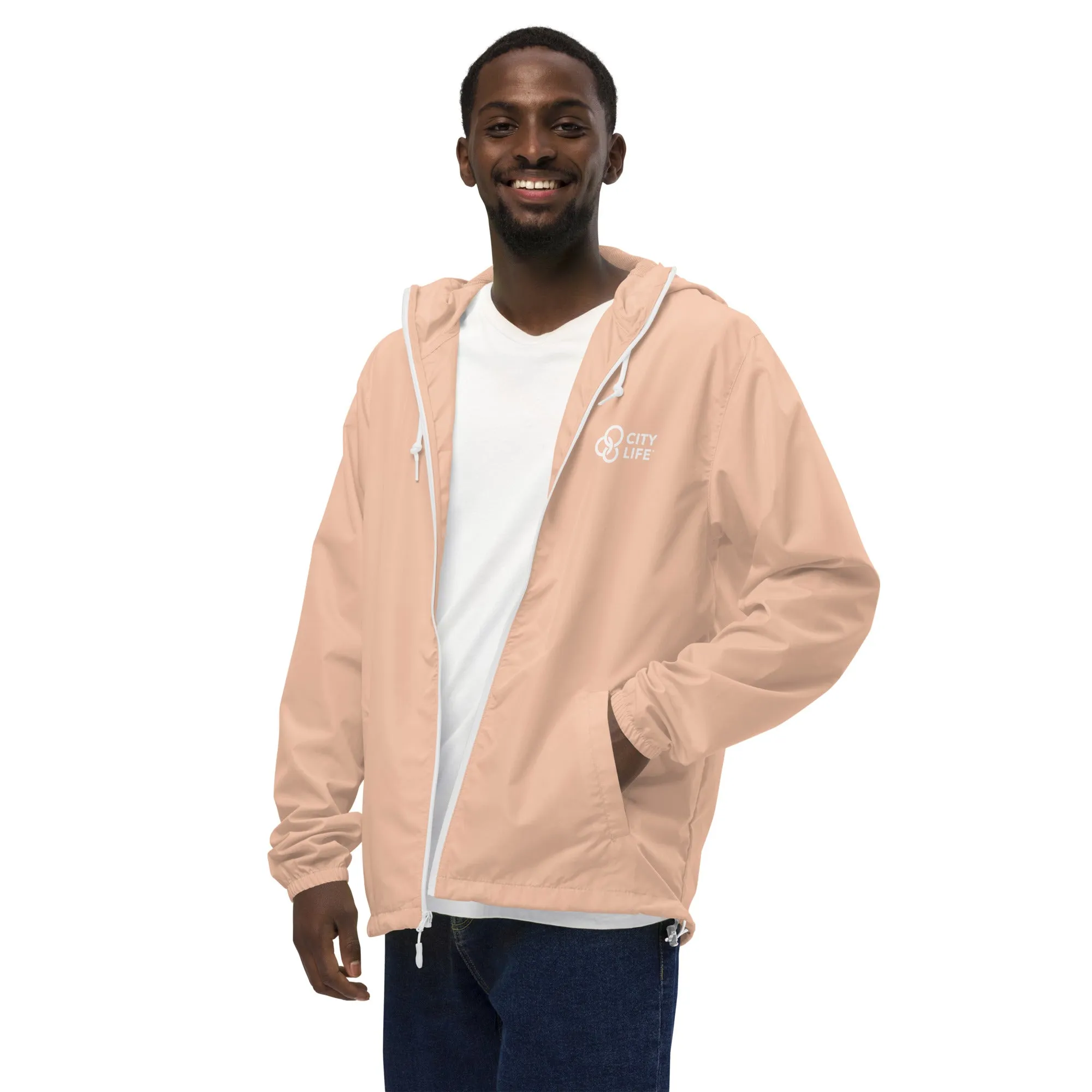 City Life Unisex Lightweight Zip Up Windbreaker