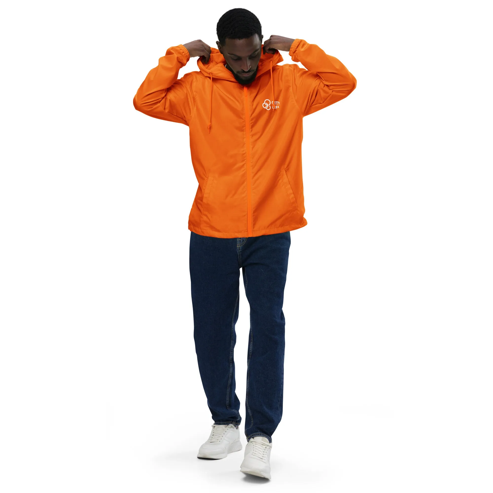 City Life Unisex Lightweight Zip Up Windbreaker