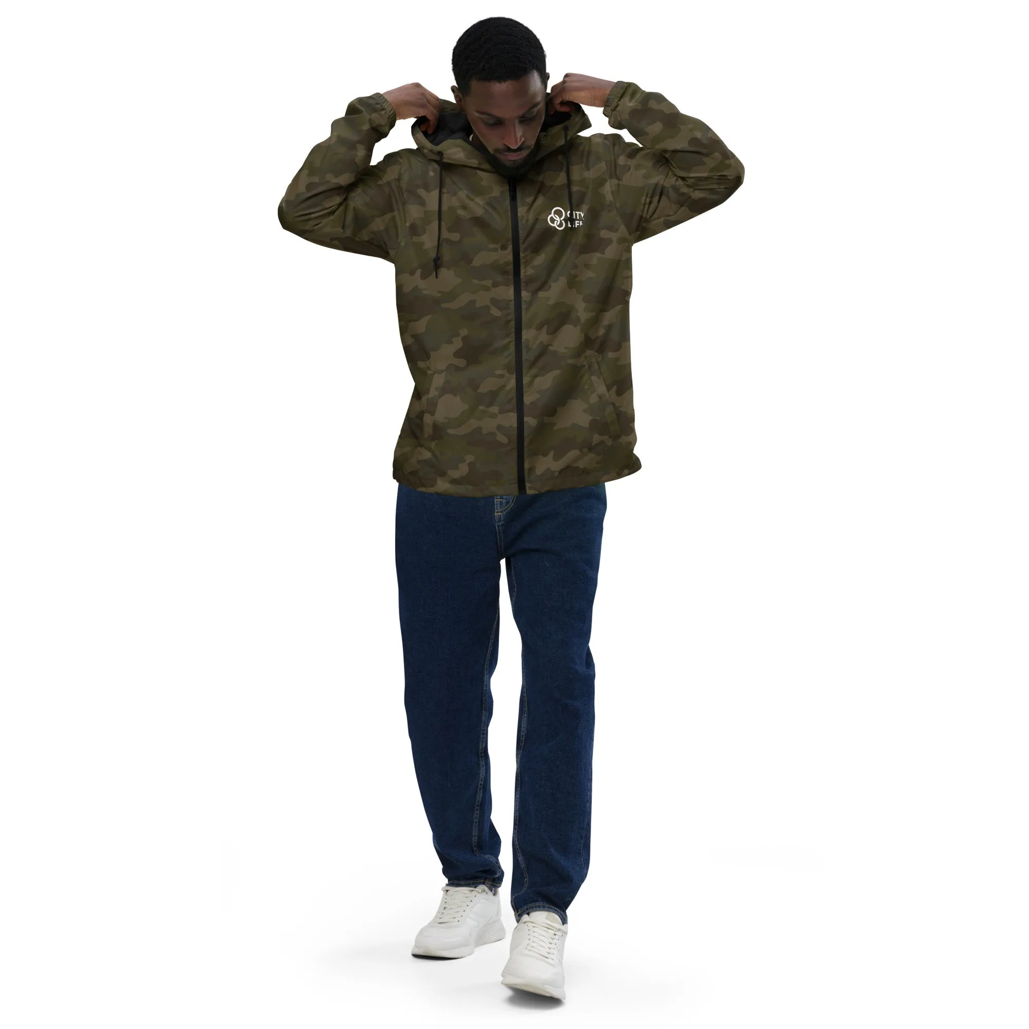 City Life Unisex Lightweight Zip Up Windbreaker