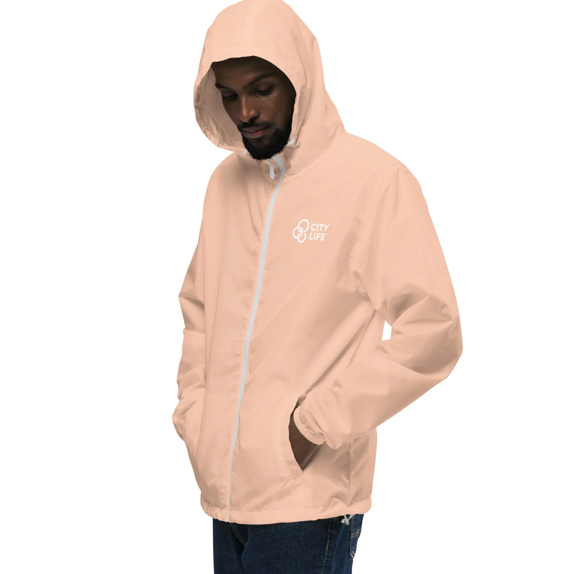 City Life Unisex Lightweight Zip Up Windbreaker