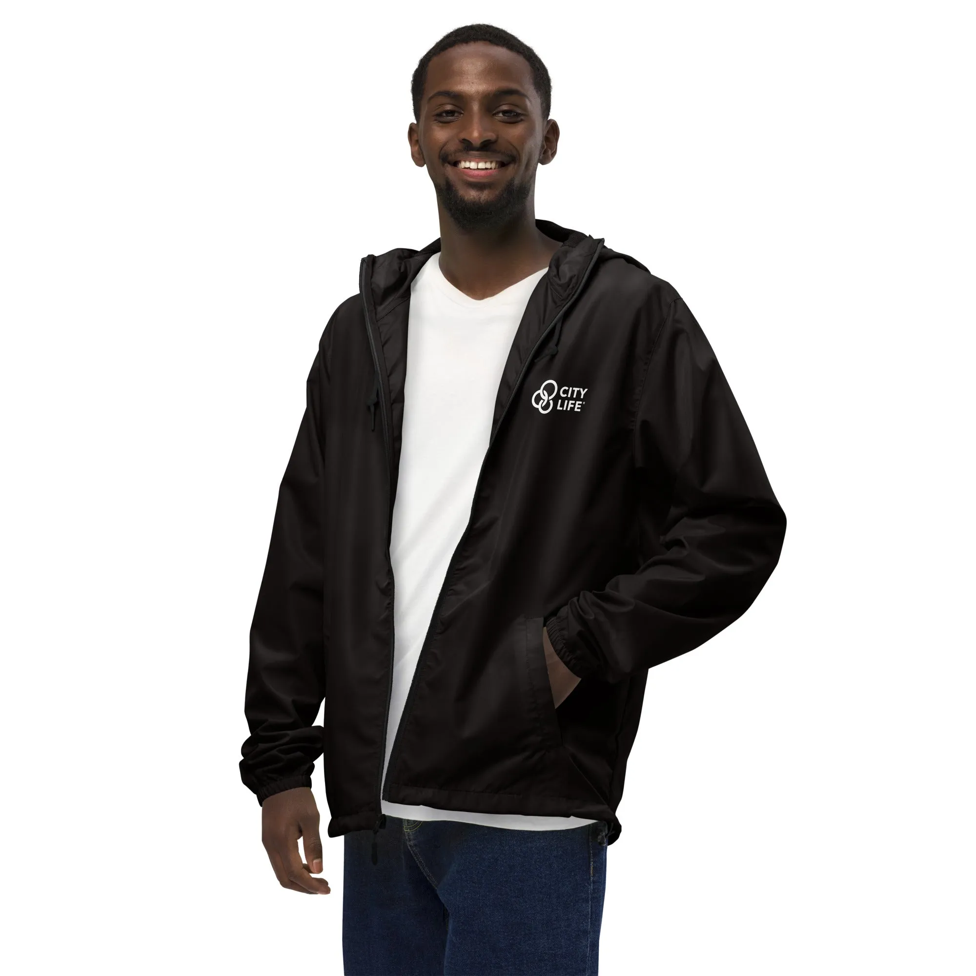 City Life Unisex Lightweight Zip Up Windbreaker