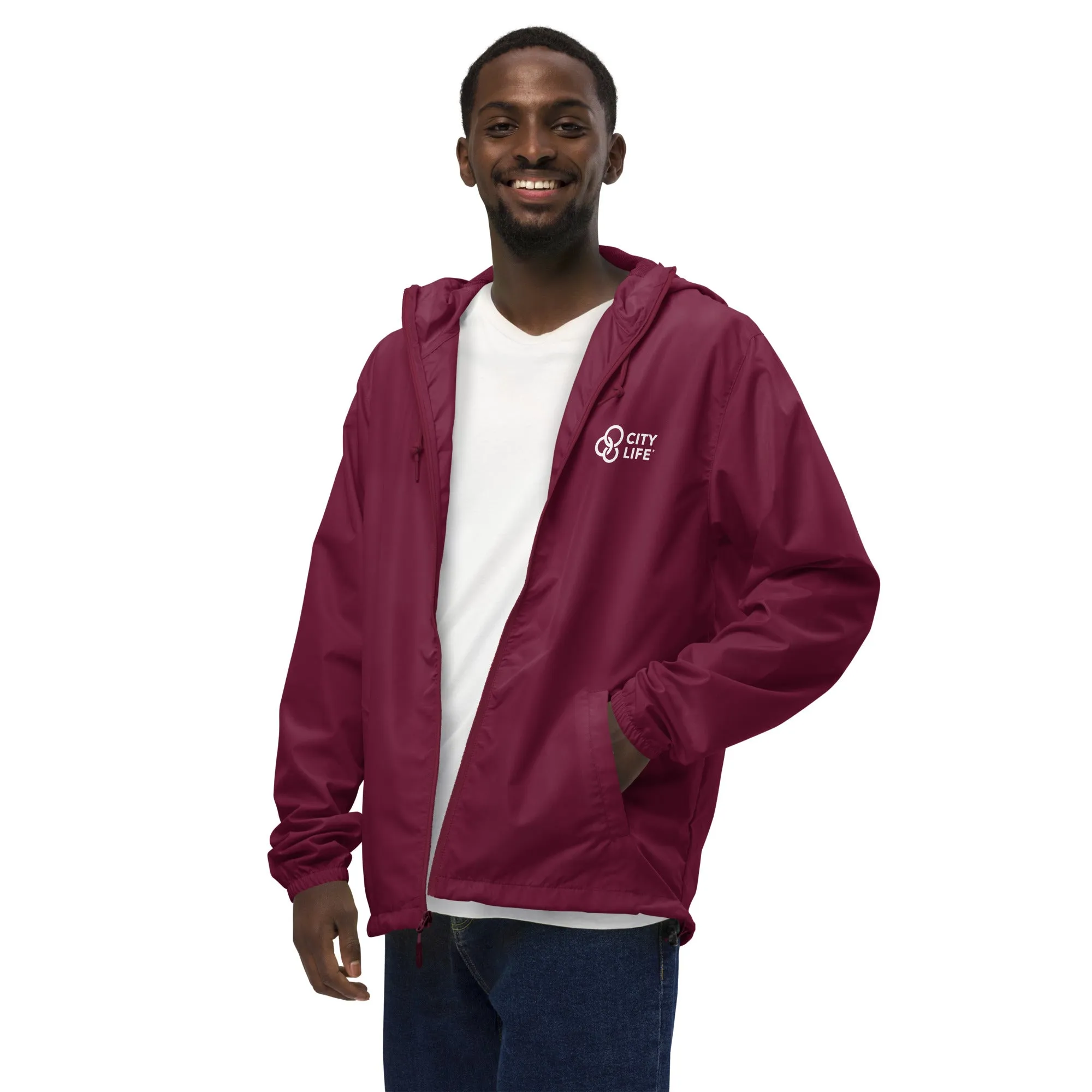 City Life Unisex Lightweight Zip Up Windbreaker