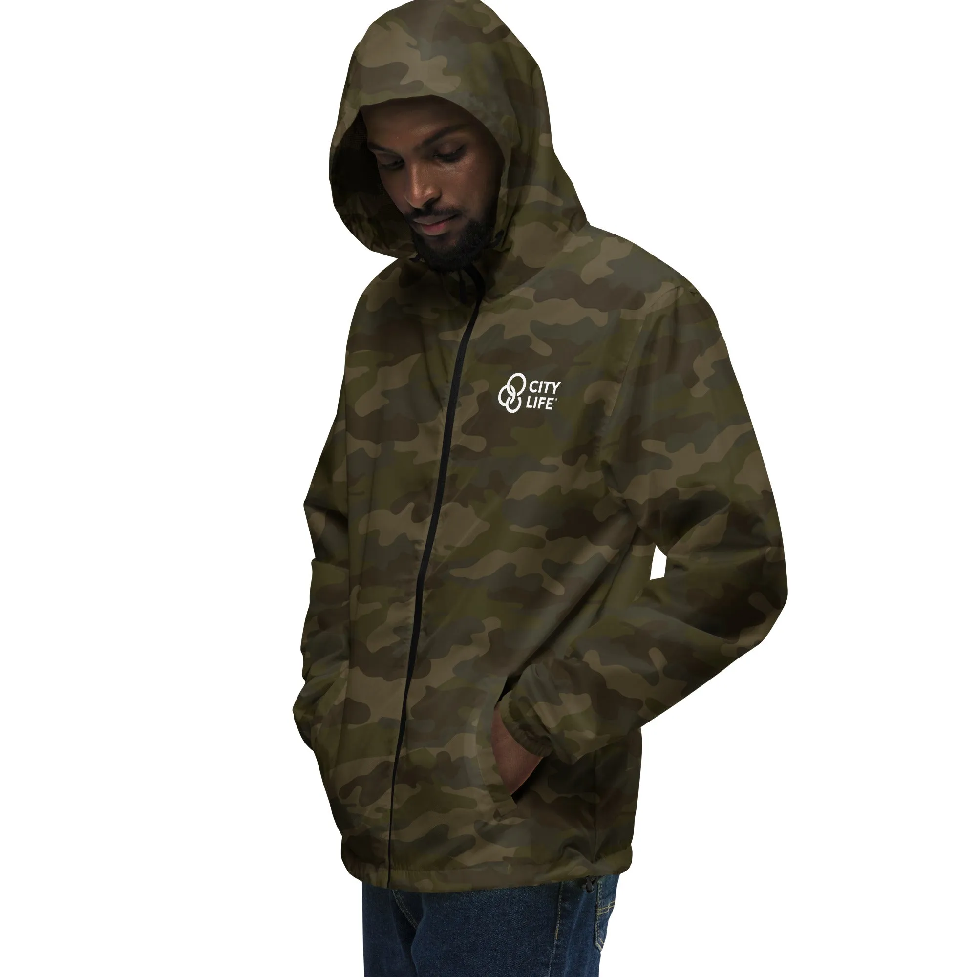 City Life Unisex Lightweight Zip Up Windbreaker