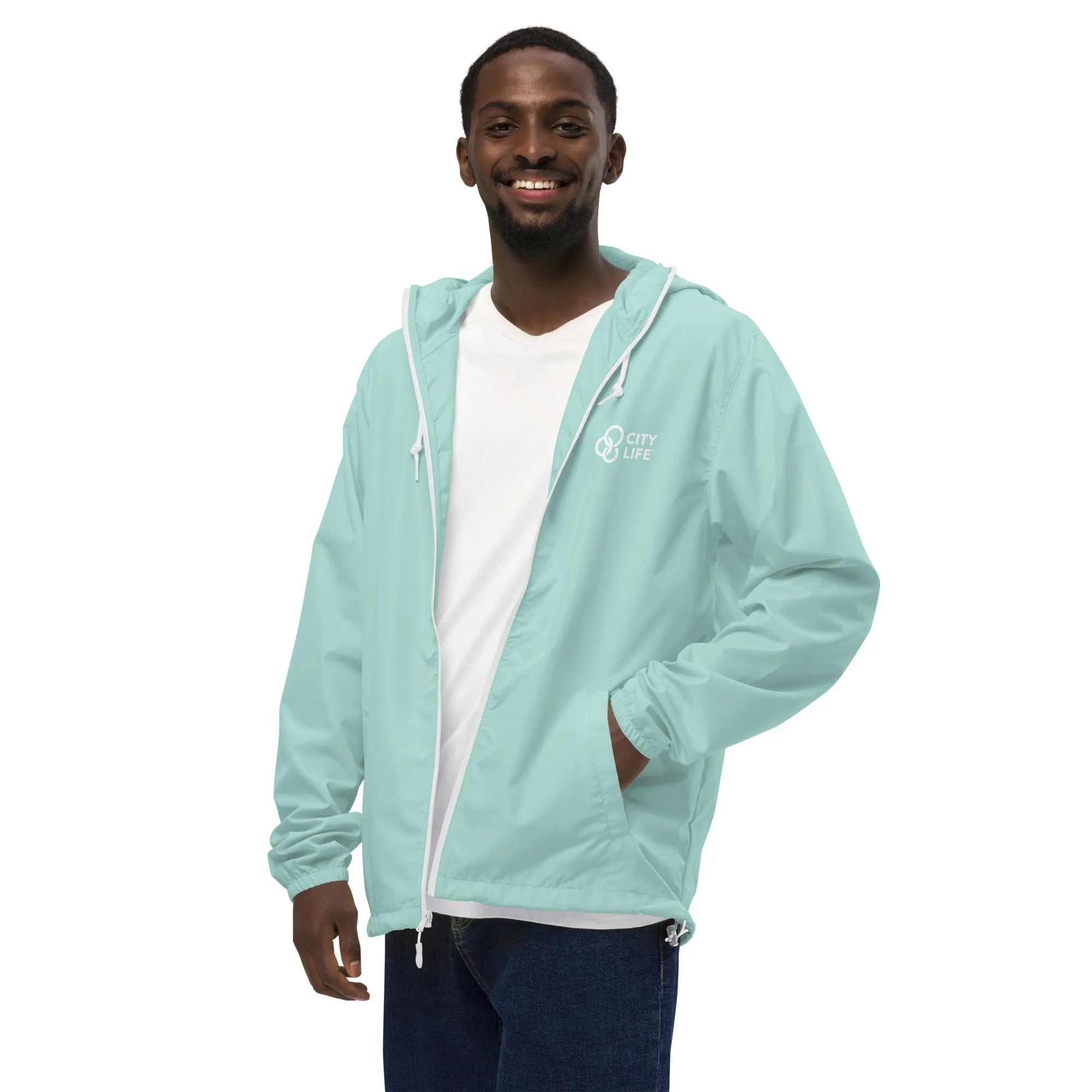 City Life Unisex Lightweight Zip Up Windbreaker