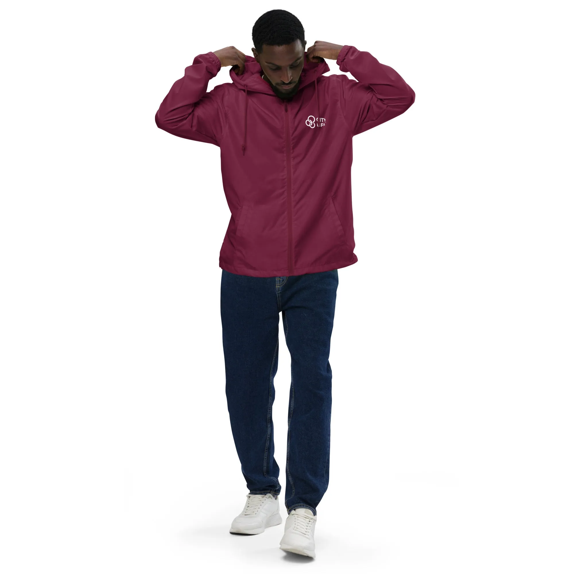 City Life Unisex Lightweight Zip Up Windbreaker