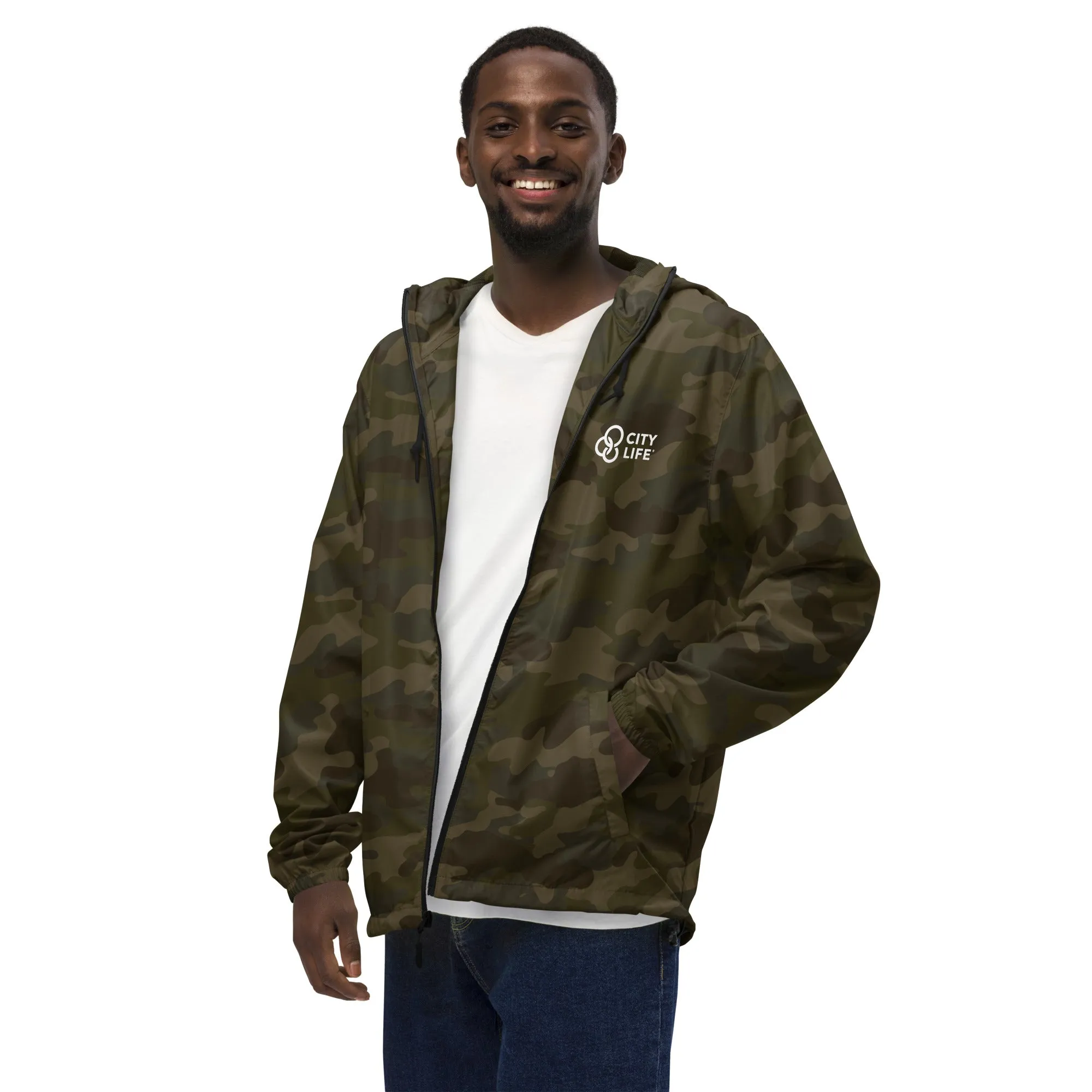 City Life Unisex Lightweight Zip Up Windbreaker
