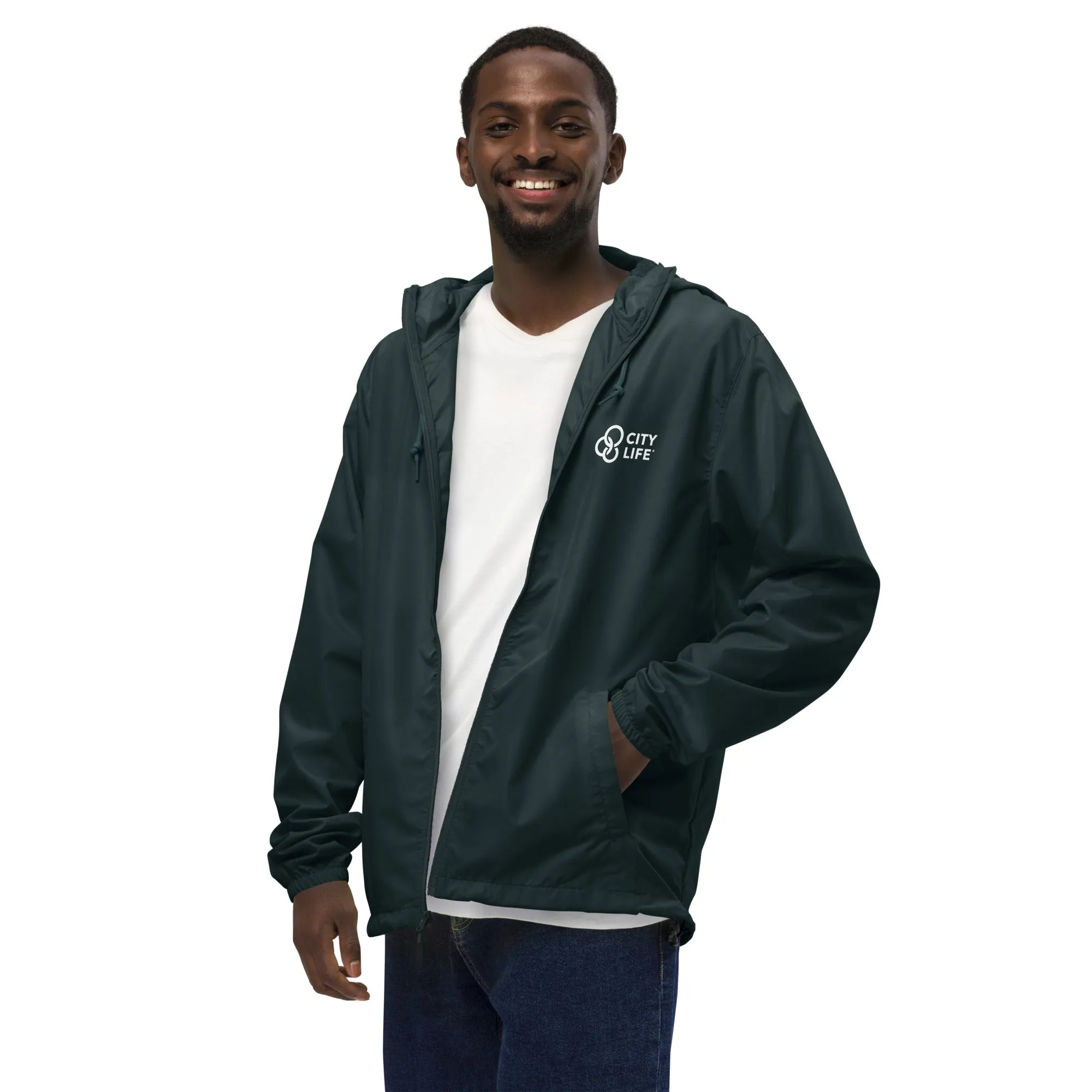 City Life Unisex Lightweight Zip Up Windbreaker