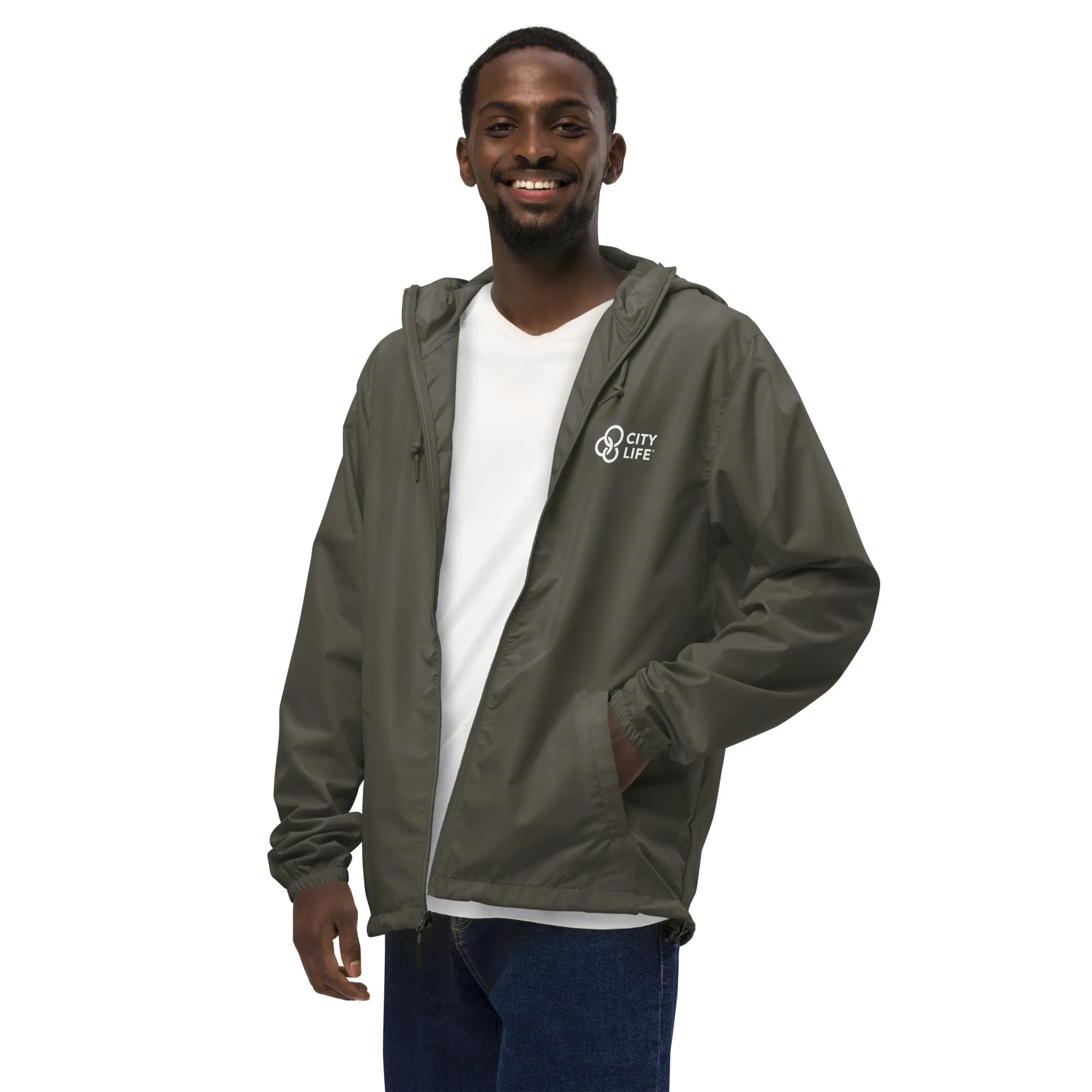 City Life Unisex Lightweight Zip Up Windbreaker