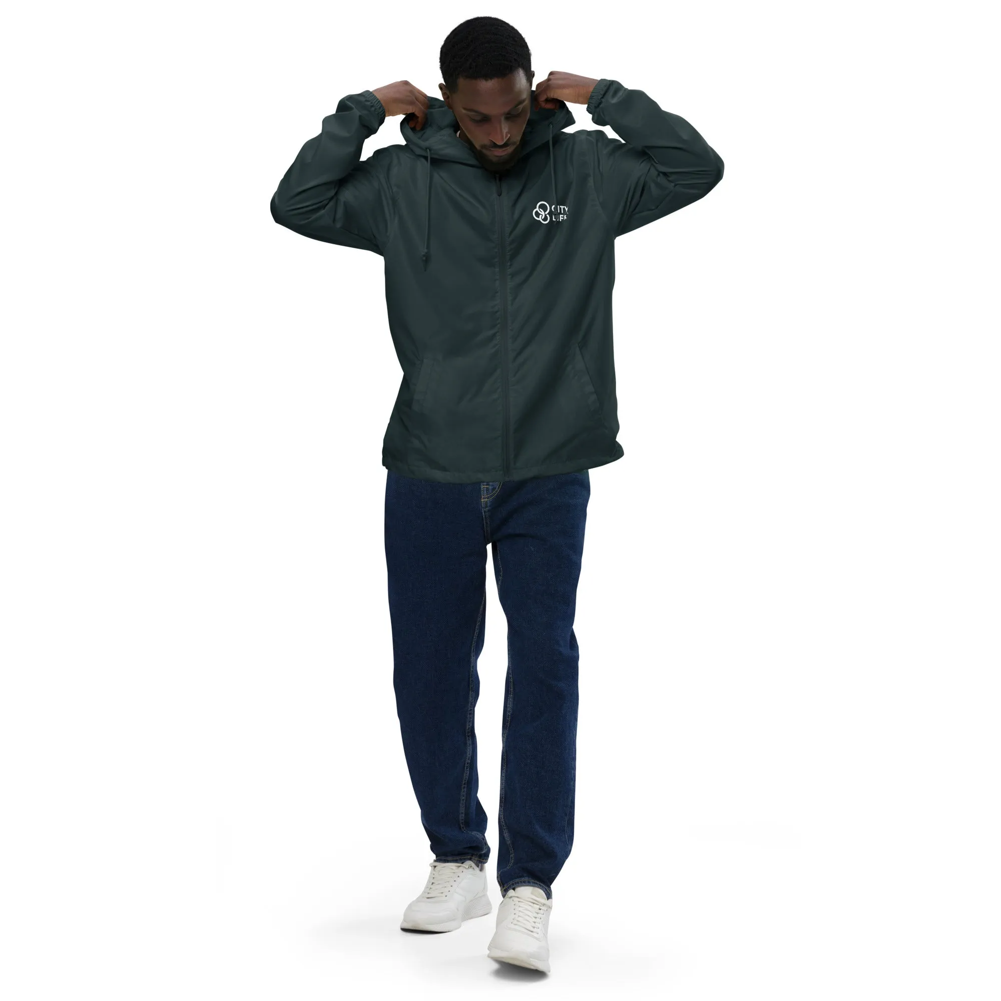 City Life Unisex Lightweight Zip Up Windbreaker