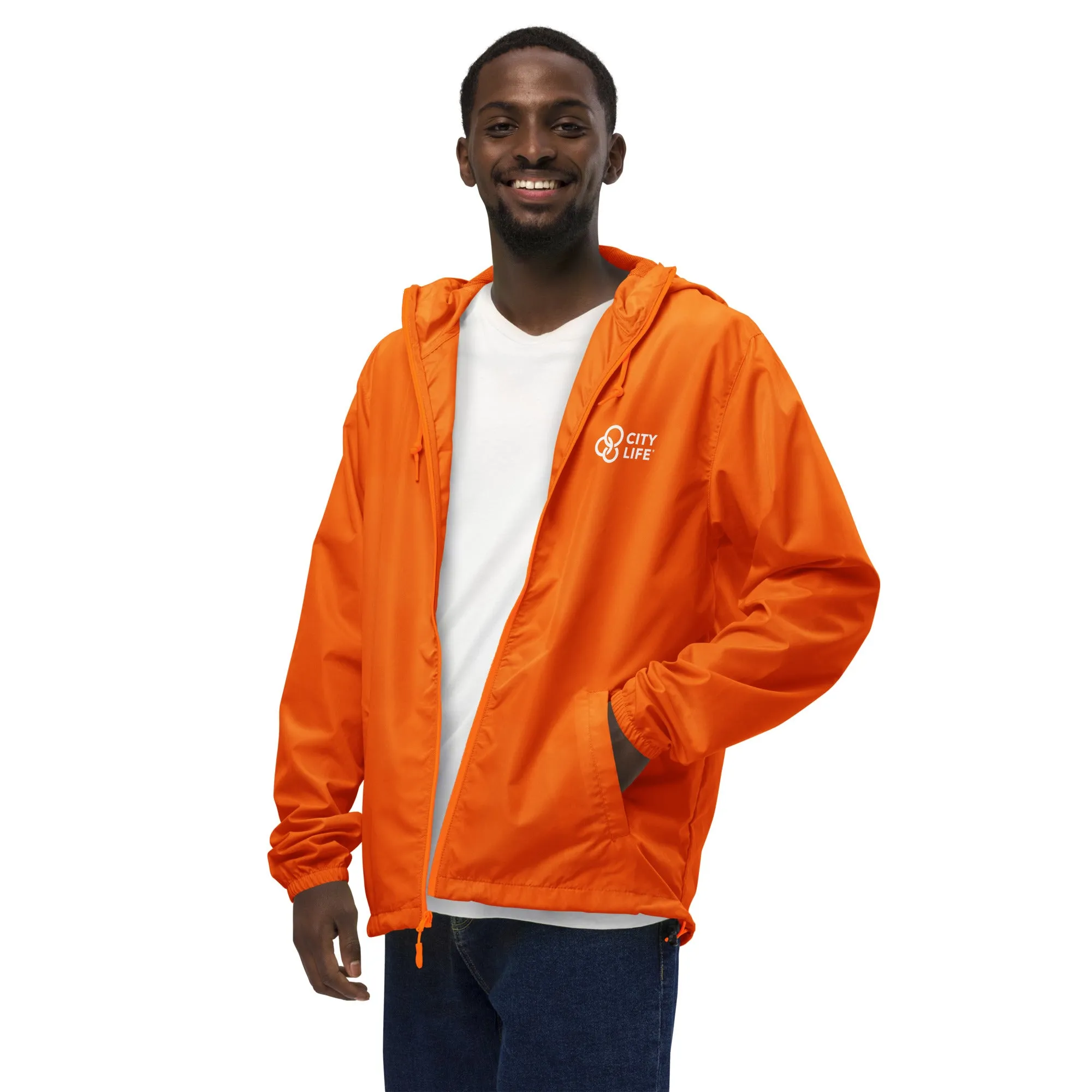 City Life Unisex Lightweight Zip Up Windbreaker