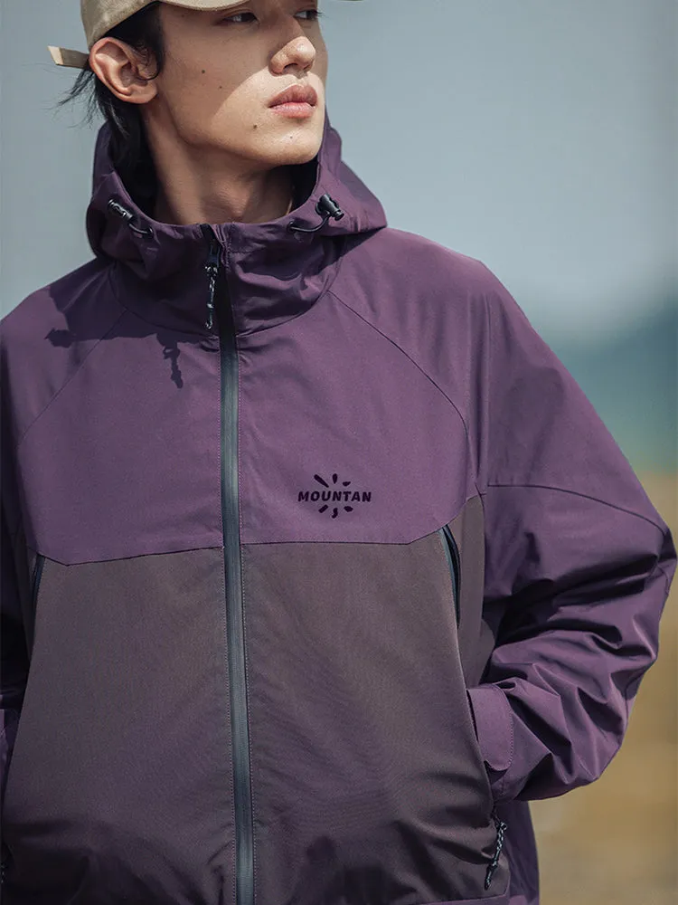 Colourblocked Loose Hooded Jacket