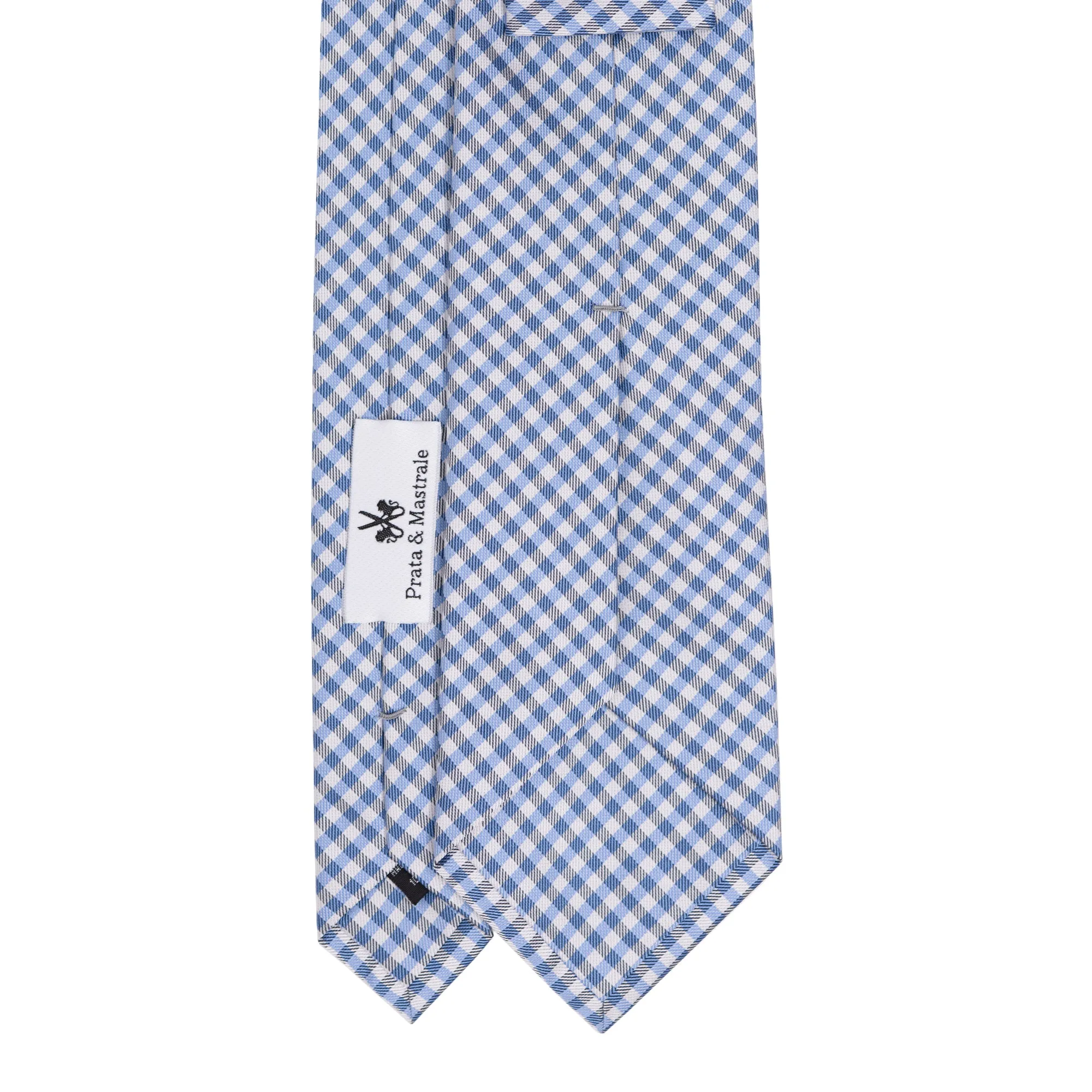 Cravatta in Seta - LIGHT BLUE CHECK SAVILE ROW