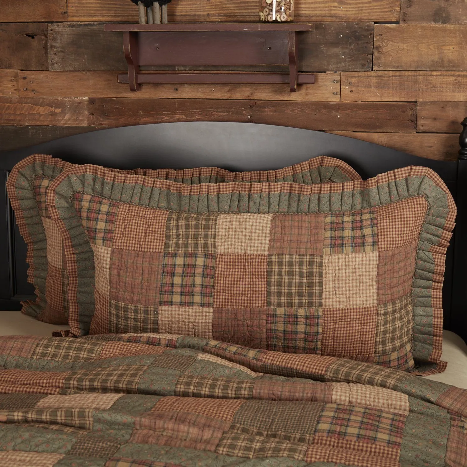 Crosswoods Quilted King Sham 21x37"