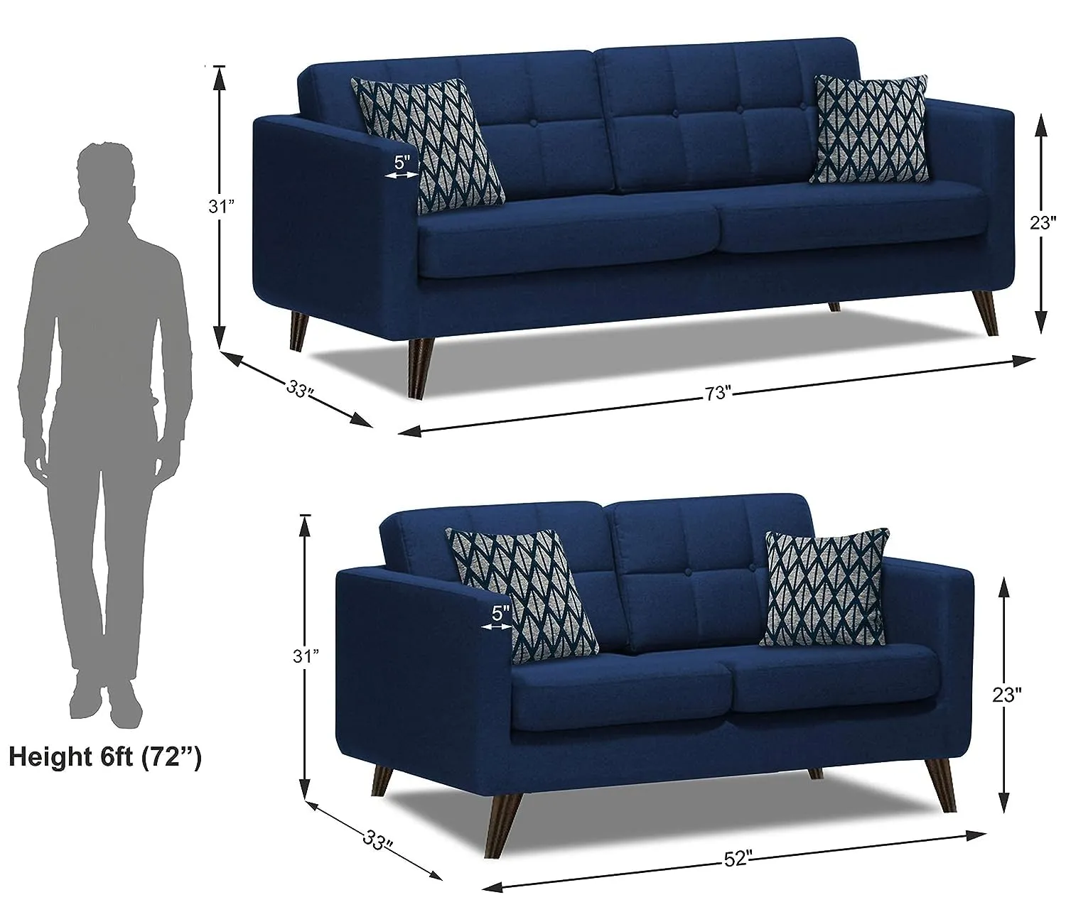 Dario Fabric Sofa Collection For Living Room | Bedroom | Office
