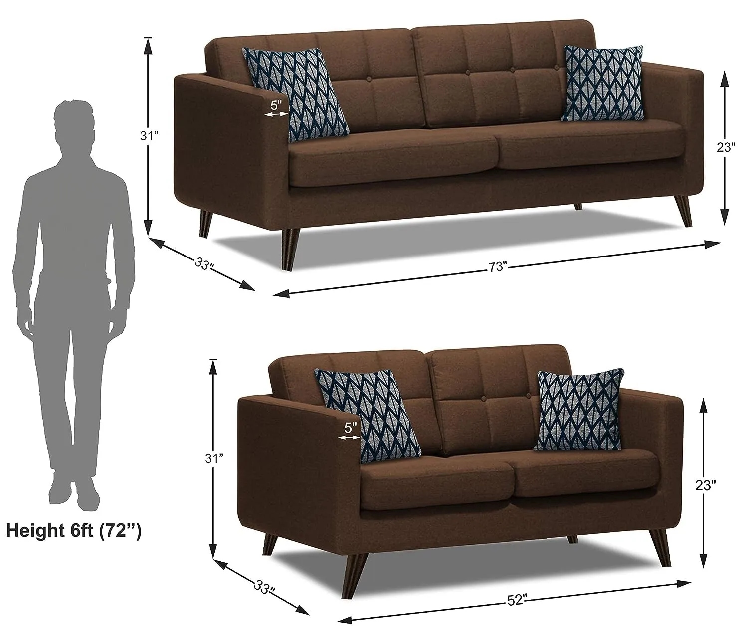 Dario Fabric Sofa Collection For Living Room | Bedroom | Office