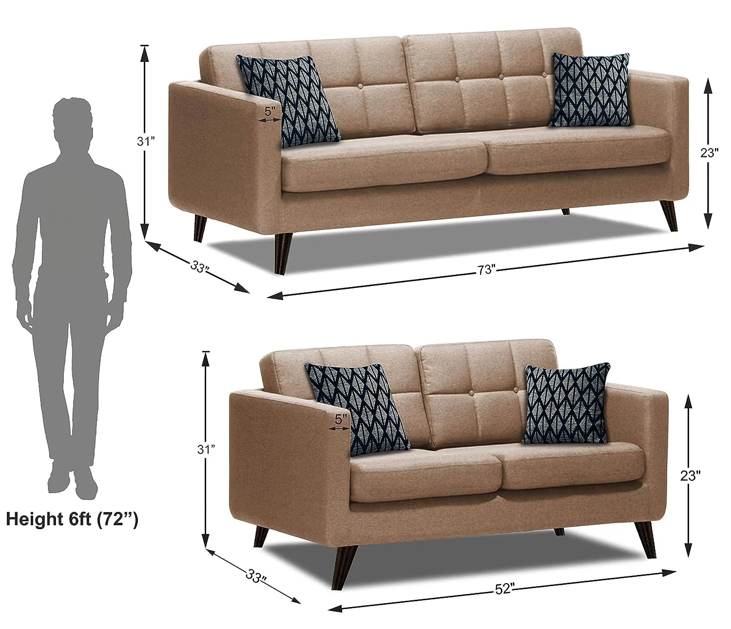 Dario Fabric Sofa Collection For Living Room | Bedroom | Office