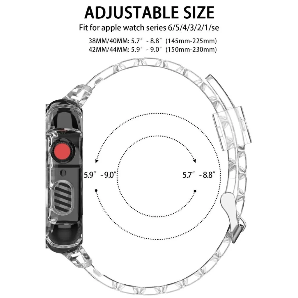 Dicere Premium Silicone Band and Protective Case Combo