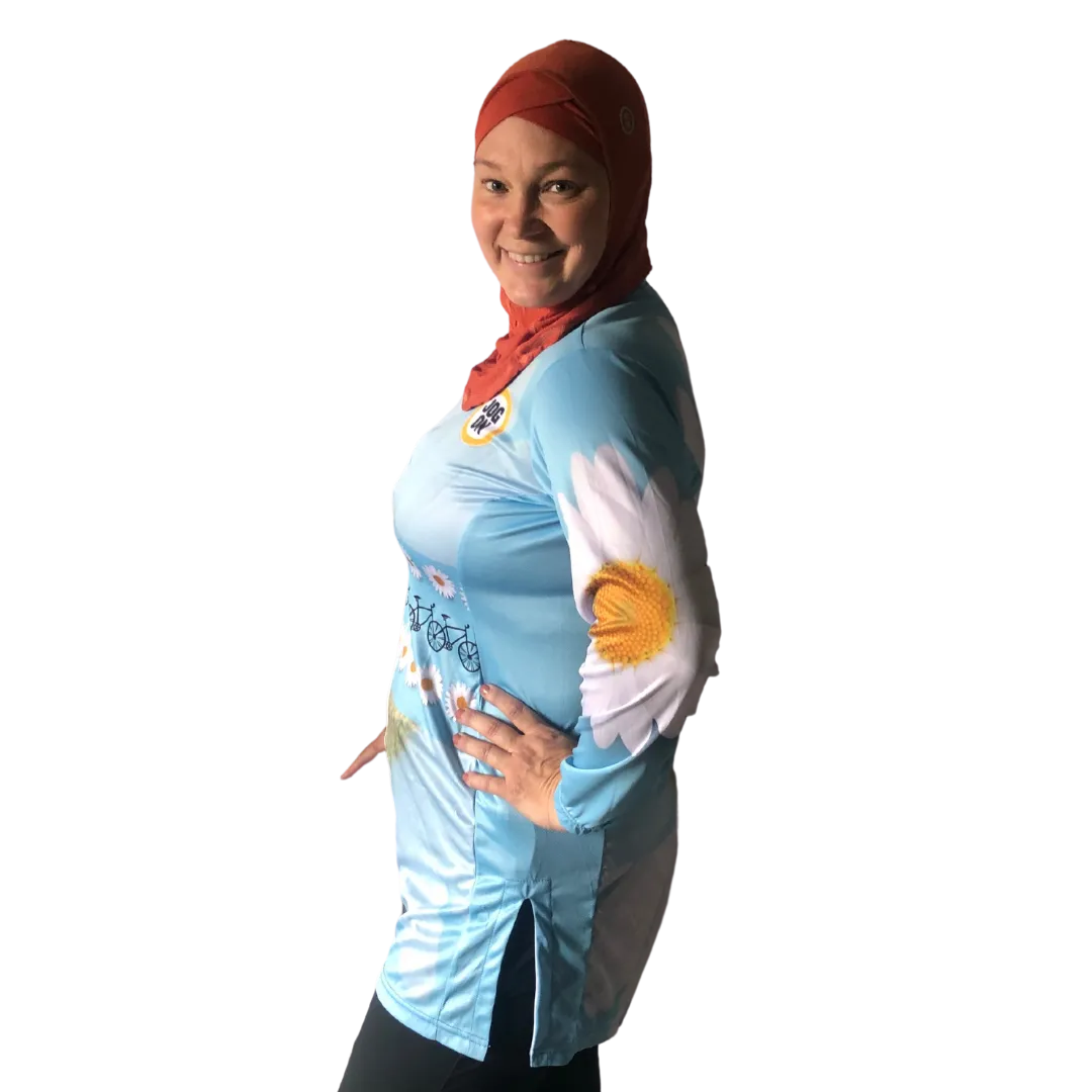Dipped Hem Womens Cycling Jersey 100% profit to fundraising minibus in The Gambia