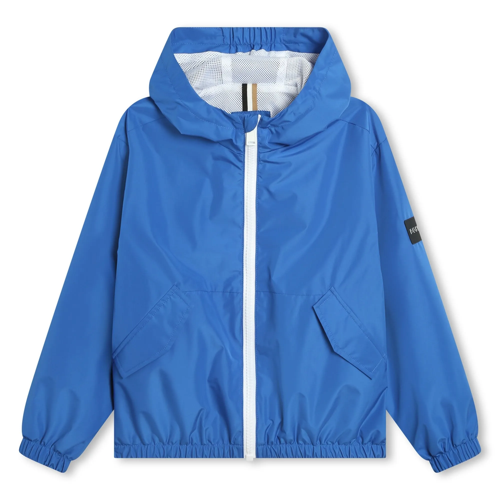 Electric Blue Hooded Windbreaker