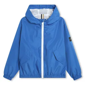 Electric Blue Hooded Windbreaker
