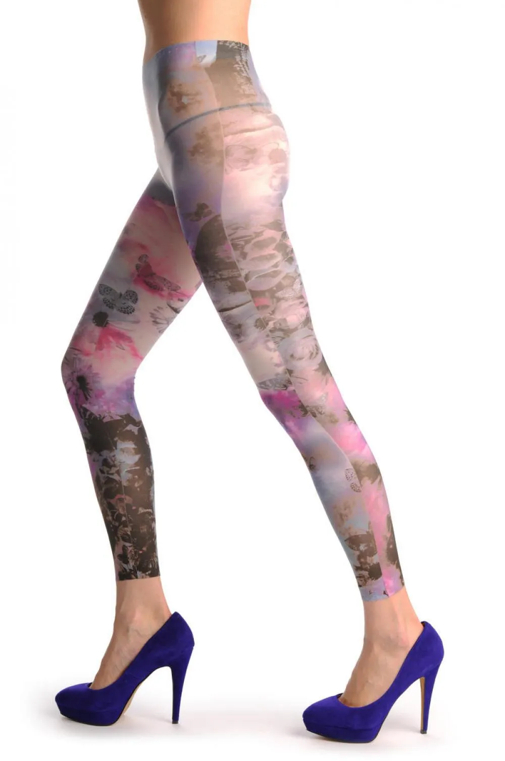Flowers Butterflies & Ows Footless