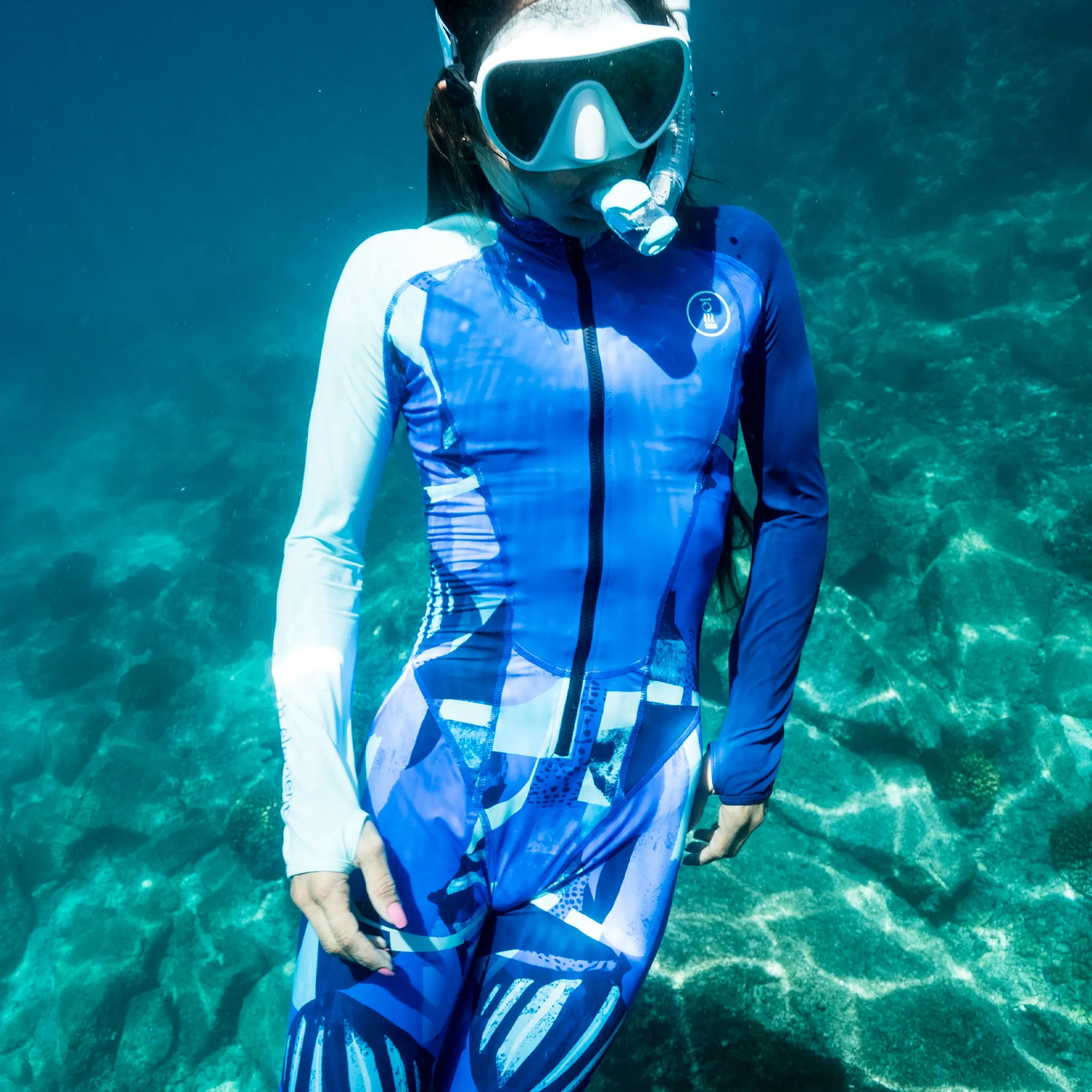 Fourth Element Women's OceanPositive Fin Hydrosuit - Blue Pattern