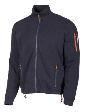 HADAR FULL ZIP WINDBREAKER, 100% EXTRA FINE MERINOULL — NAVY