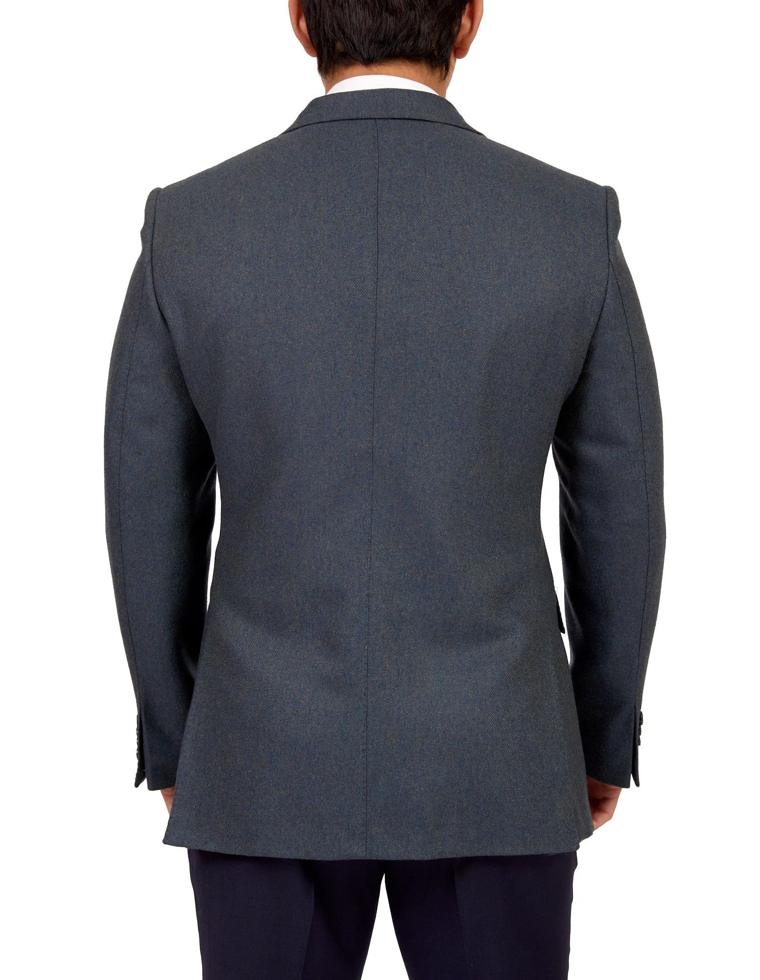 HENRY SARTORIAL Full Canvas Plain Jacket AQUA REG