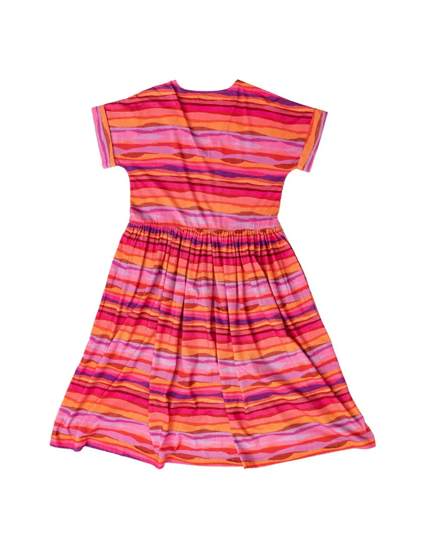 Kayleigh Dress Sunset Tide in Organic Cotton