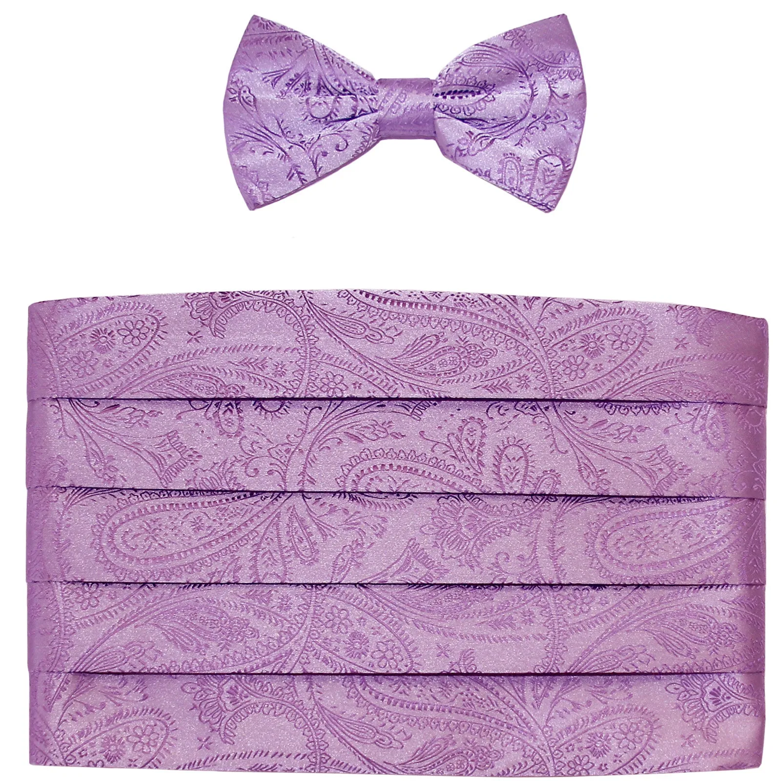 NEW 100% polyester paisleys Cummerbund & bowtie set prom wedding