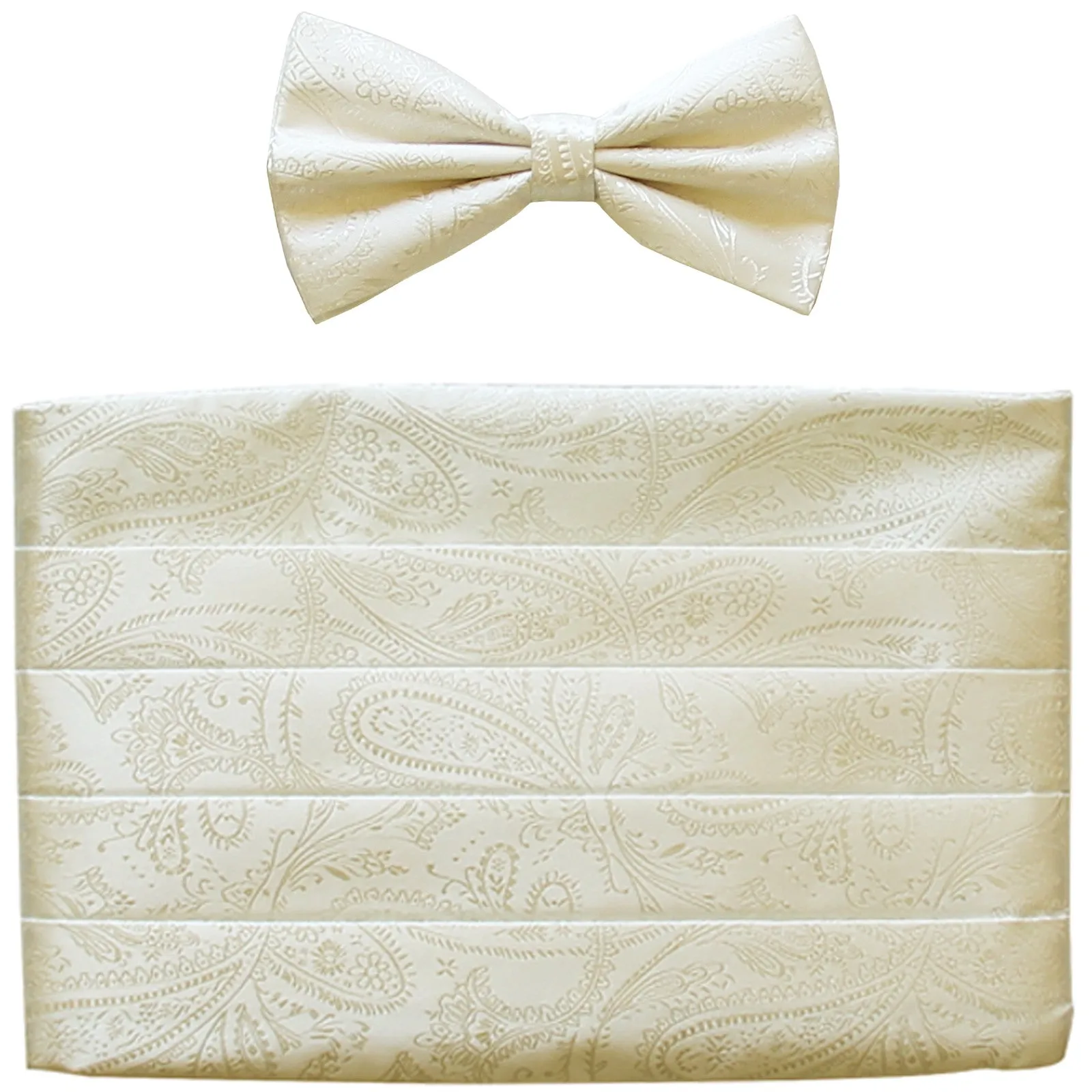 NEW 100% polyester paisleys Cummerbund & bowtie set prom wedding