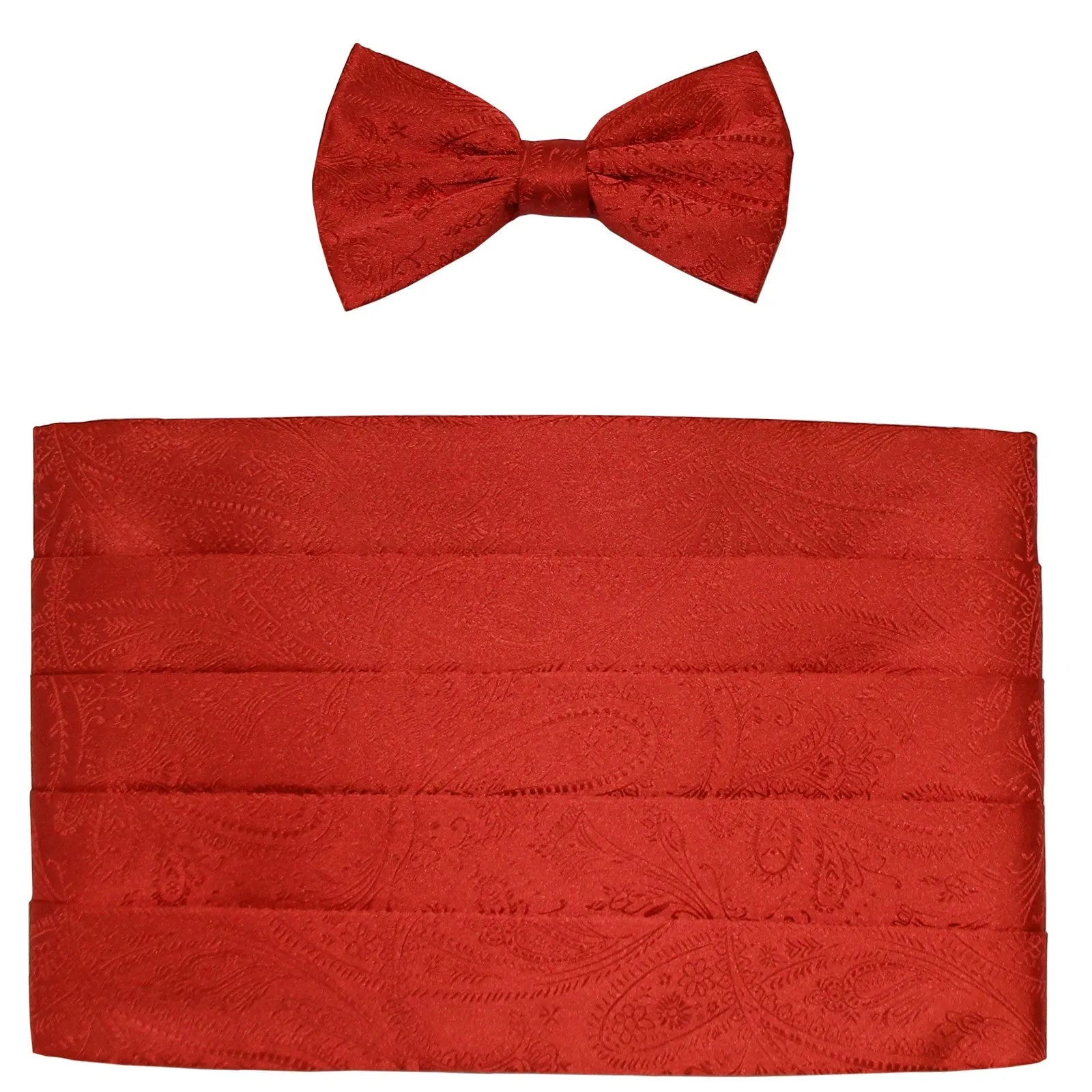 NEW 100% polyester paisleys Cummerbund & bowtie set prom wedding