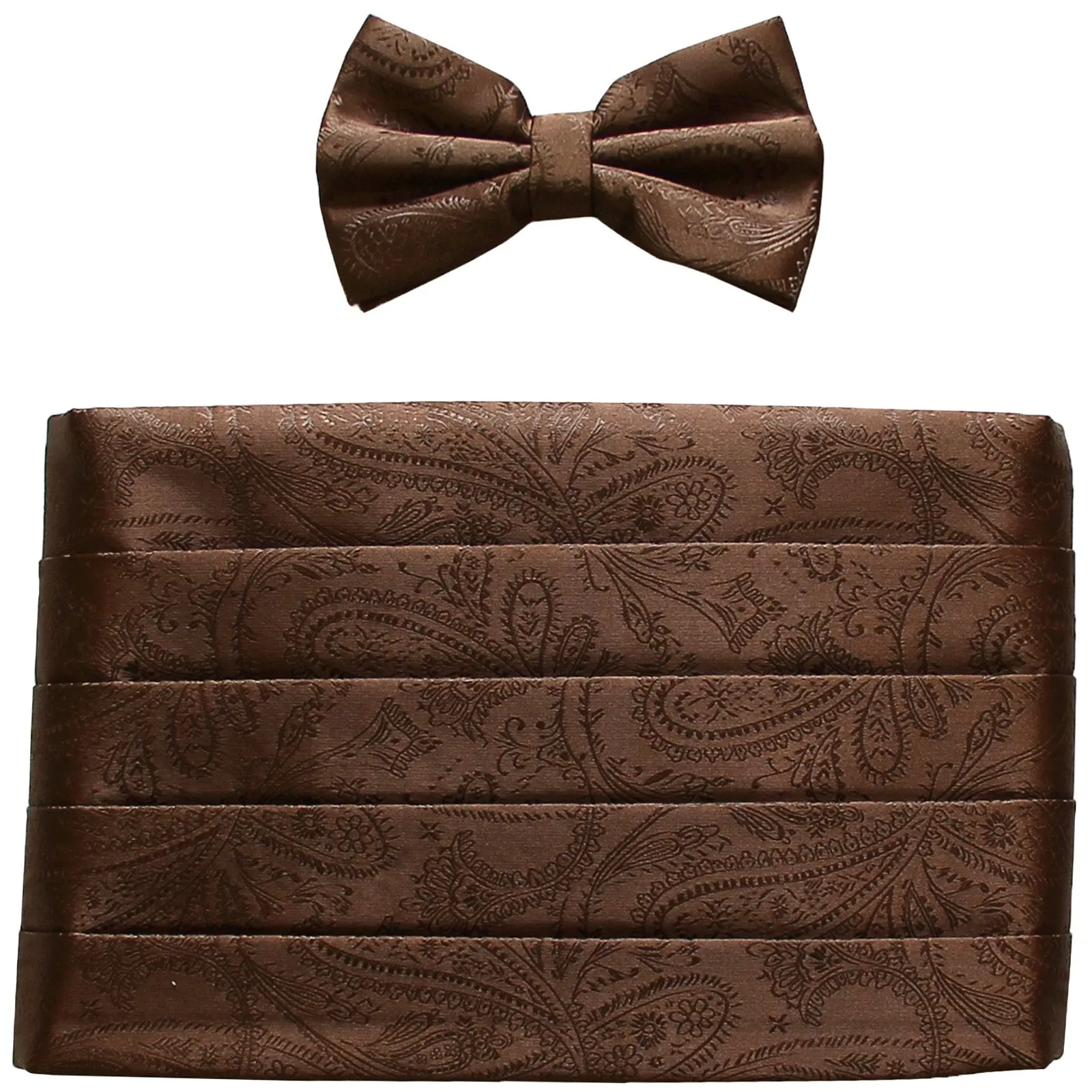 NEW 100% polyester paisleys Cummerbund & bowtie set prom wedding