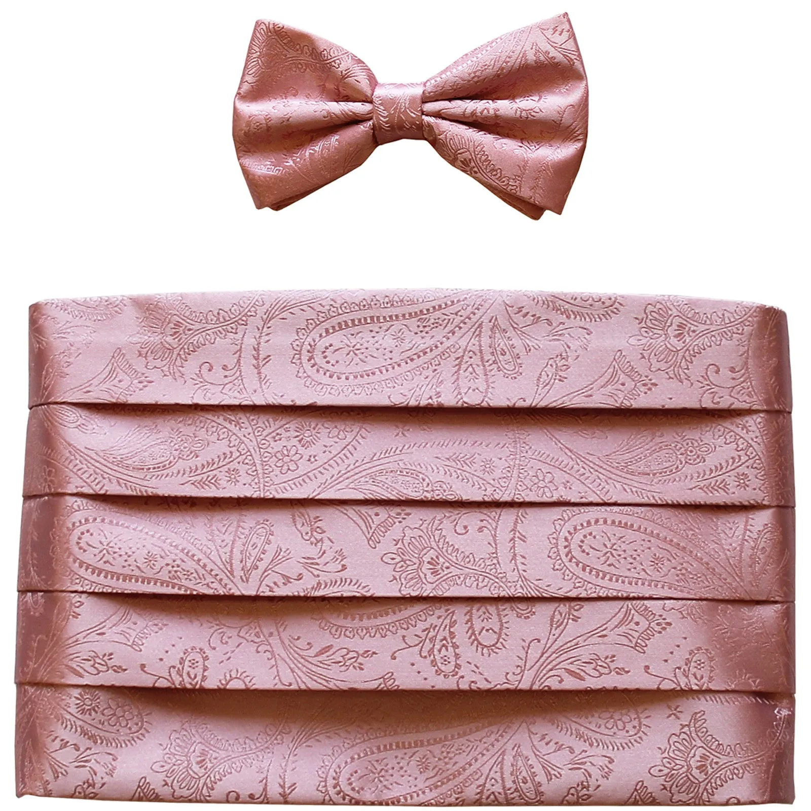 NEW 100% polyester paisleys Cummerbund & bowtie set prom wedding